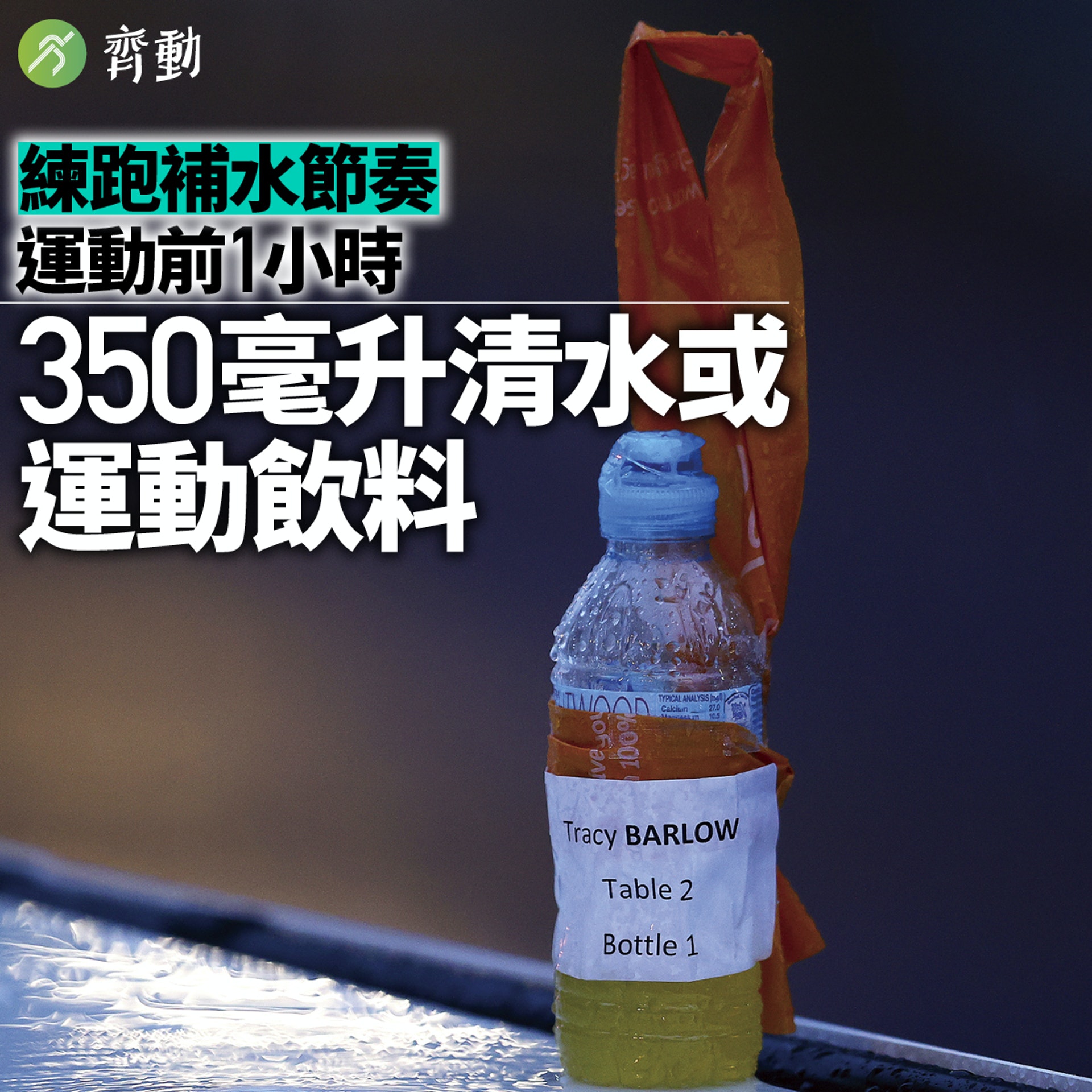 練跑飲水節奏。(01美術製圖) 練跑飲水節奏。(01美術製圖)