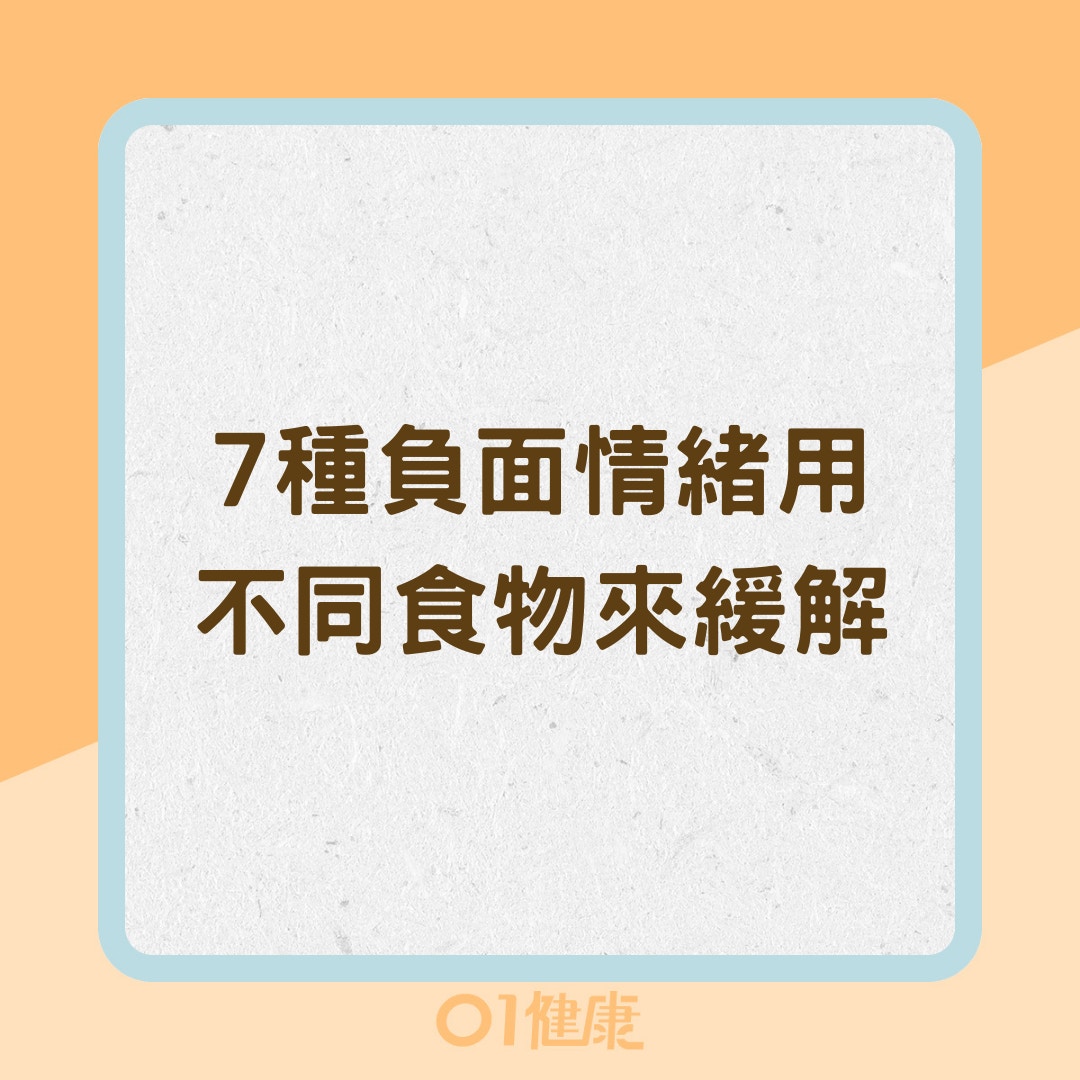 7種負面情緒用不同食物來緩解（01製圖）