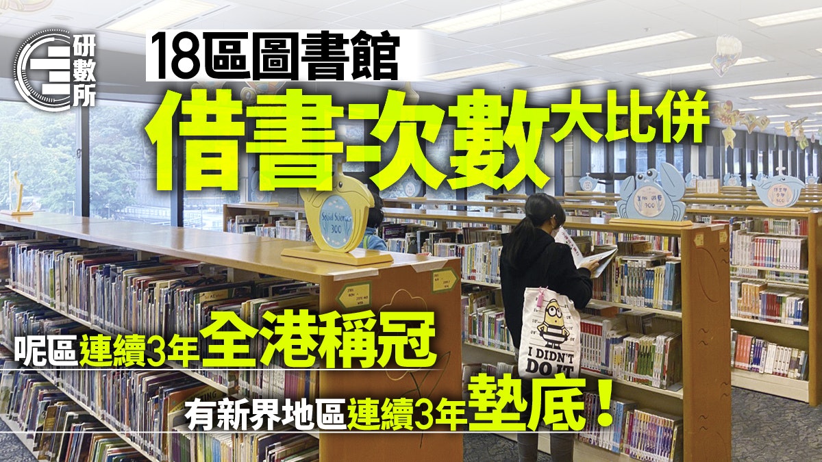公共圖書館｜邊區市民最常去圖書館？邊區市民人均借書次數最多？