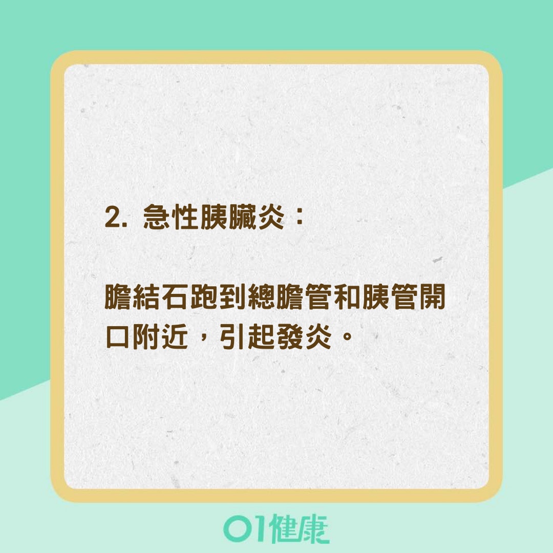 膽結石症狀及注意要點（01製圖）