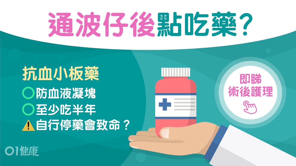 冠心病｜通波仔後須服雙重抗血小板藥　醫生強調自行停藥或致死