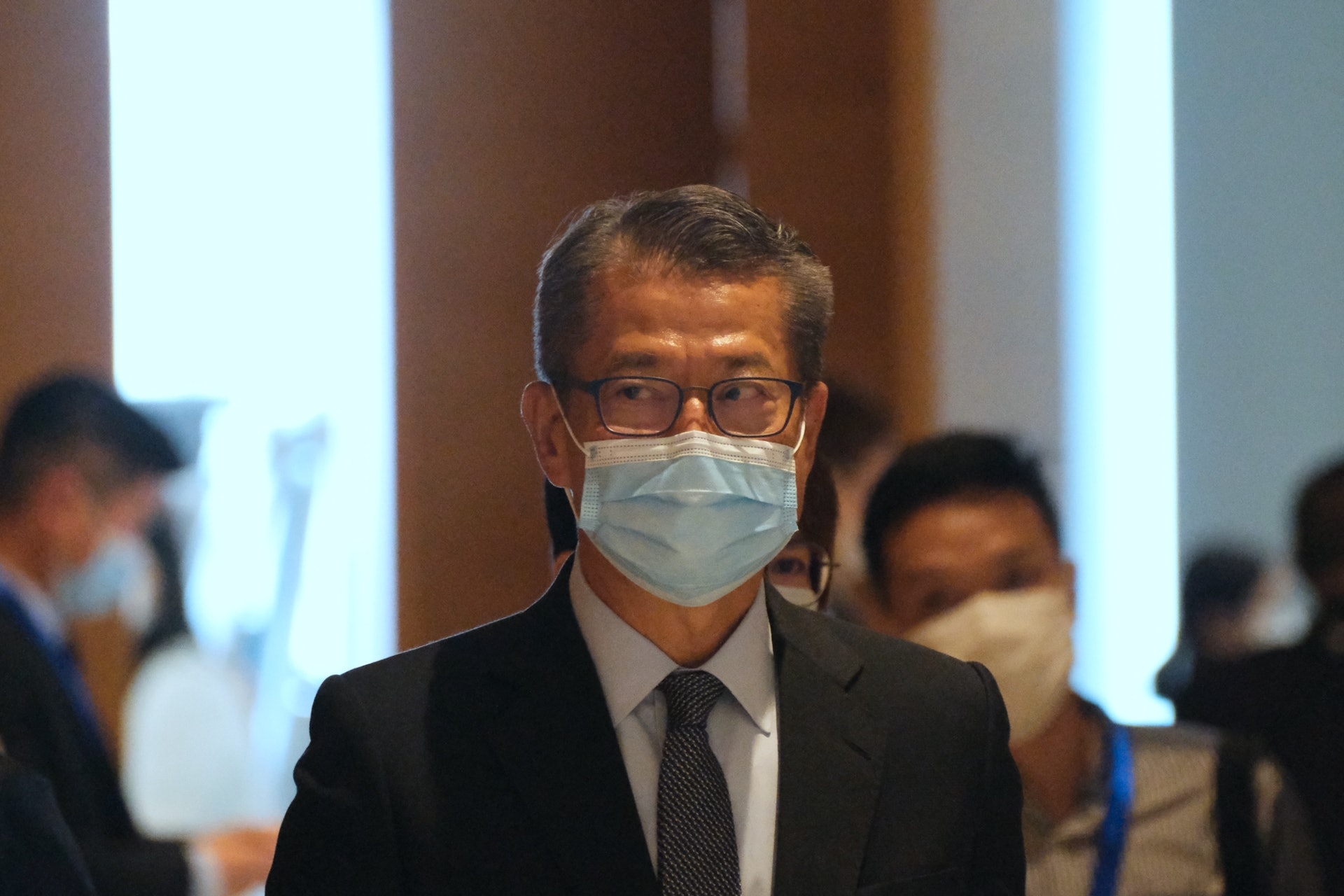 2021年5月31日,再出發大聯盟舉行「新世代國際傳播高端論壇」,聯盟總召集人、全國政協副主席梁振英、財政司司長陳茂波等政商界人士出席。(盧翊銘攝) 2021年5月31日,再出發大聯盟舉行「新世代國際傳播高端論壇」,聯盟總召集人、全國政協副主席梁振英、財政司司長陳茂波等政商界人士出席。(盧翊銘攝)