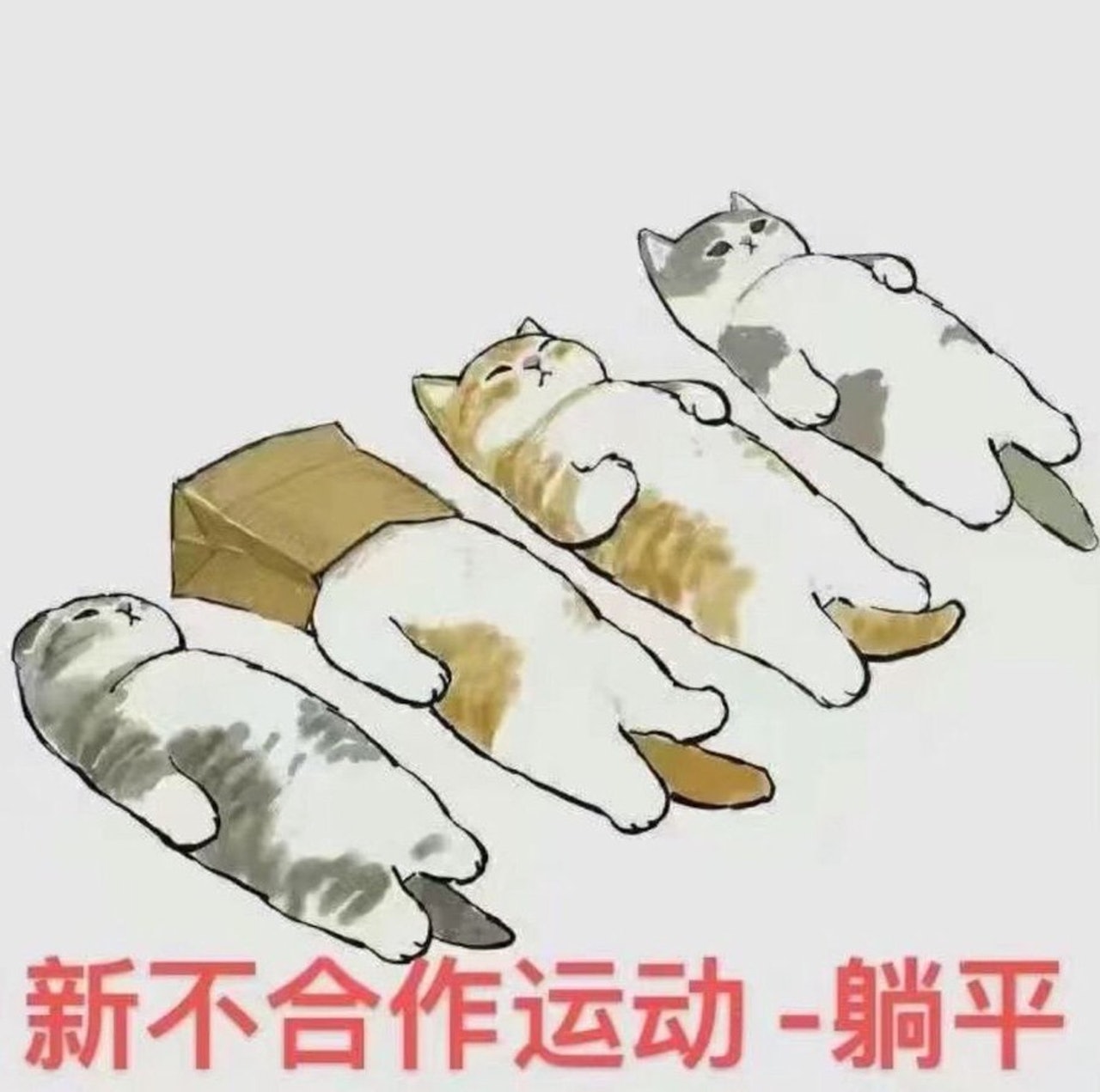 內地廣為流傳的躺平圖。 內地廣為流傳的躺平圖。