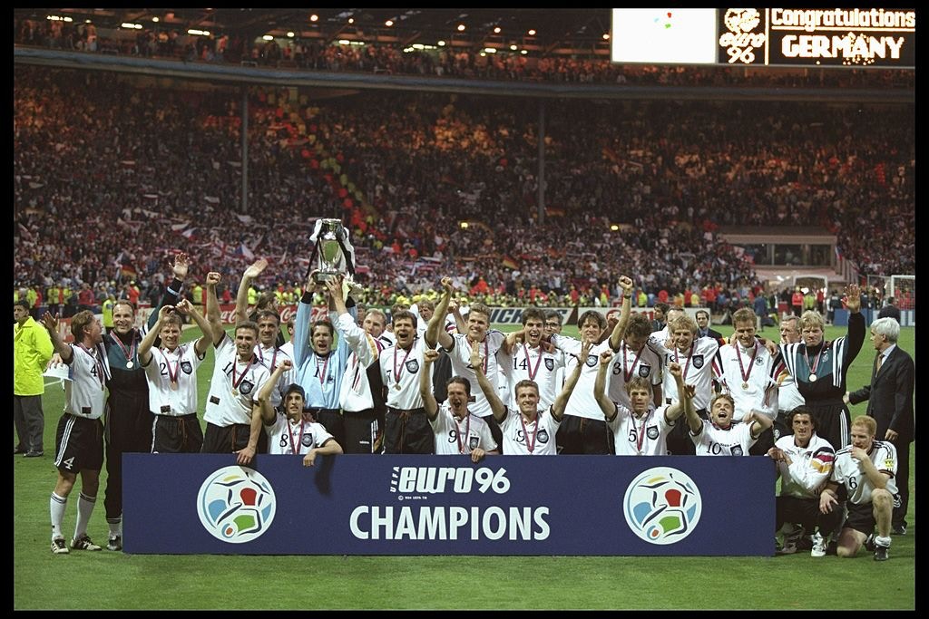 1996歐國盃冠軍：德國（23人名單）–27.15歲（Getty Images）