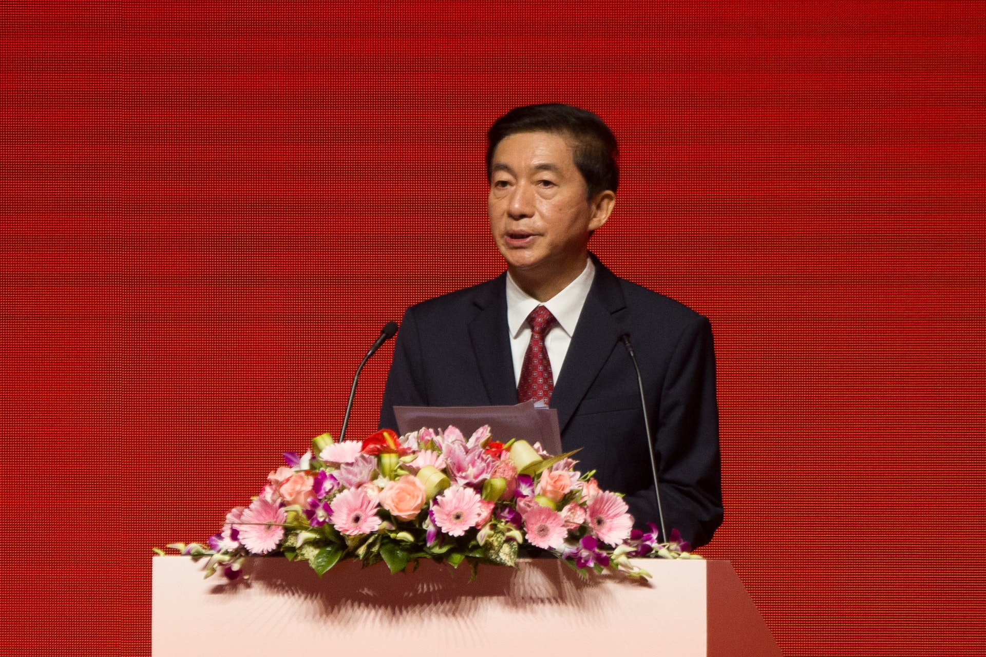 中聯辦主任駱惠寧出席「中國共產黨與一國兩制論壇」。(梁鵬威攝) 中聯辦主任駱惠寧出席「中國共產黨與一國兩制論壇」。(梁鵬威攝)
