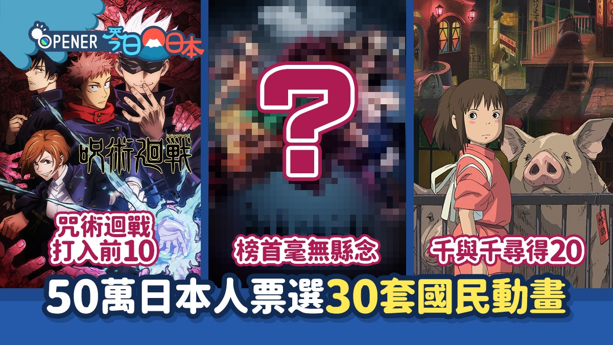 《鋼鍊》竟包尾、《咒術》強勢上榜!50萬日本人票選30套國民動畫 《鋼鍊》竟包尾、《咒術》強勢上榜!50萬日本人票選30套國民動畫