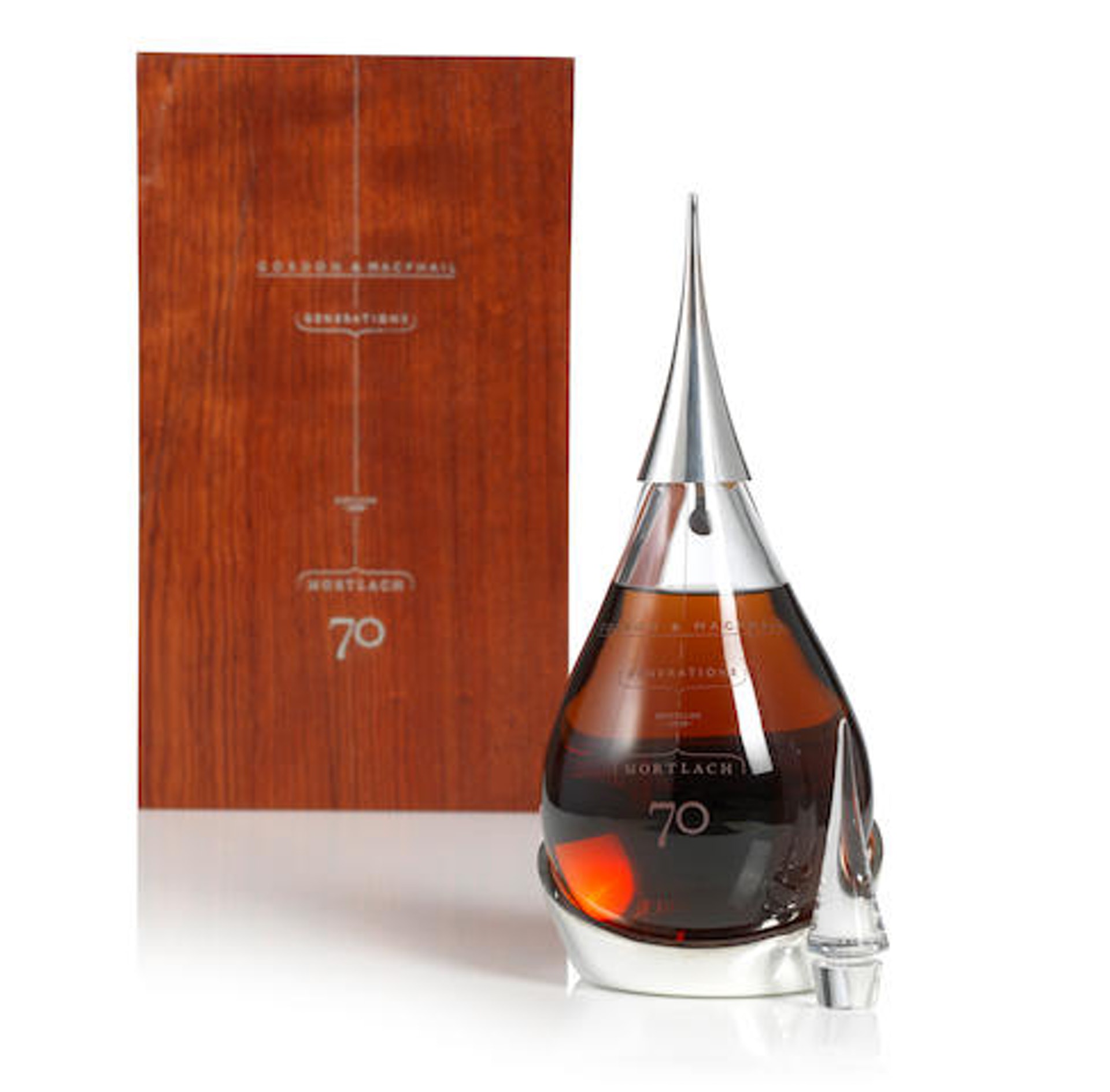 Gordon & MacPhail Generations-Mortlach 70 year old於2013年在Bonhams拍賣,估價為 220,000 - 260,000港元(圖片來源:Bonhams) Gordon & MacPhail Generations-Mortlach 70 year old於2013年在Bonhams拍賣,估價為 220,000 - 260,000港元(圖片來源:Bonhams)