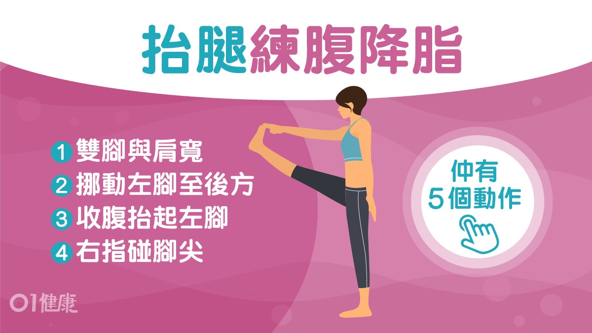 每日3分鐘｜強腹部練核心不用做sit up 6個站立動作輕鬆修腰操肌