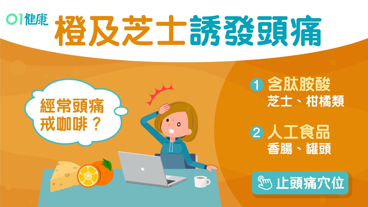 偏頭痛｜止痛藥愈食愈易頭痛？戒芝士合桃6類食物防血管收縮頭痛