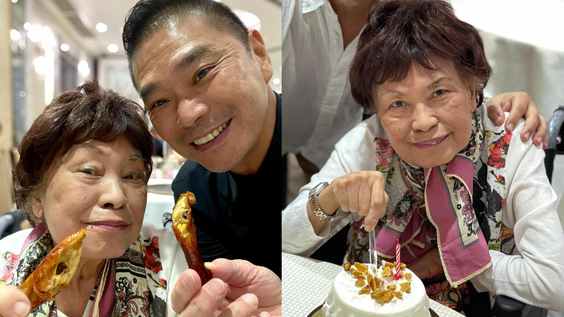 余慕蓮開心慶祝82歲生日勁精神 老友鄧達智請食飯:健健康康! 余慕蓮開心慶祝82歲生日勁精神 老友鄧達智請食飯:健健康康!