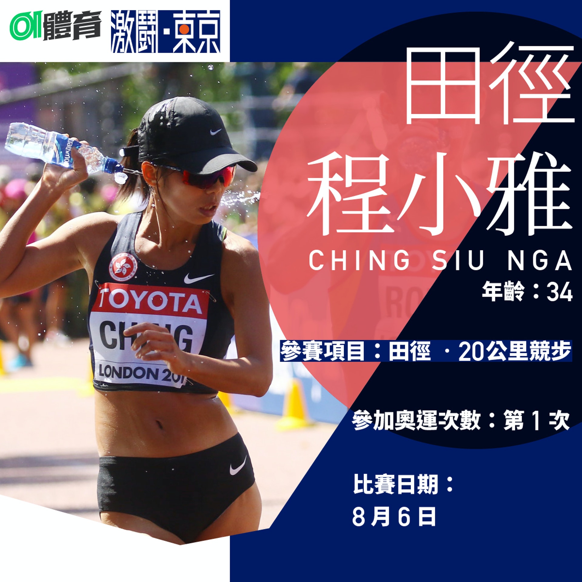 【東京奧運香港隊代表】程小雅。(01美術製圖) 【東京奧運香港隊代表】程小雅。(01美術製圖)