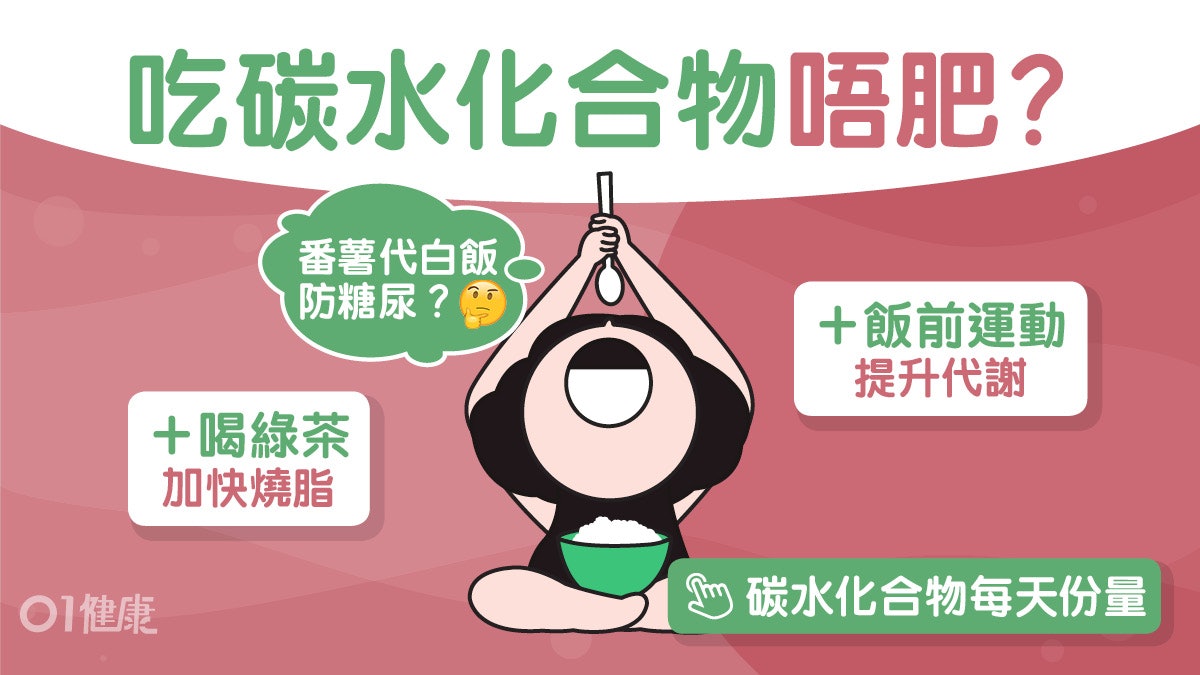 減肥|攝取碳水化合物配綠茶助燃脂? 5個正確方法食飯前先運動 減肥|攝取碳水化合物配綠茶助燃脂? 5個正確方法食飯前先運動