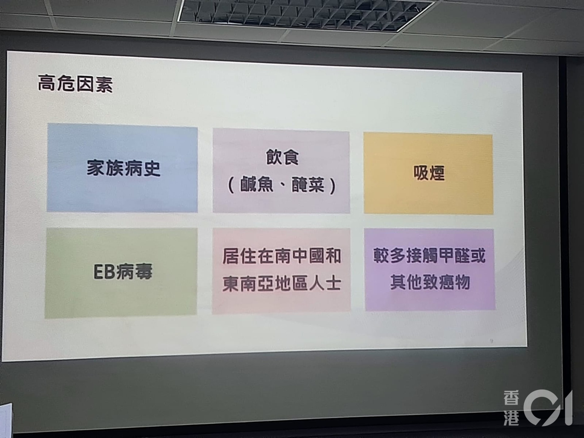 患上鼻咽癌的高危因素。(廖文謙攝) 患上鼻咽癌的高危因素。(廖文謙攝)