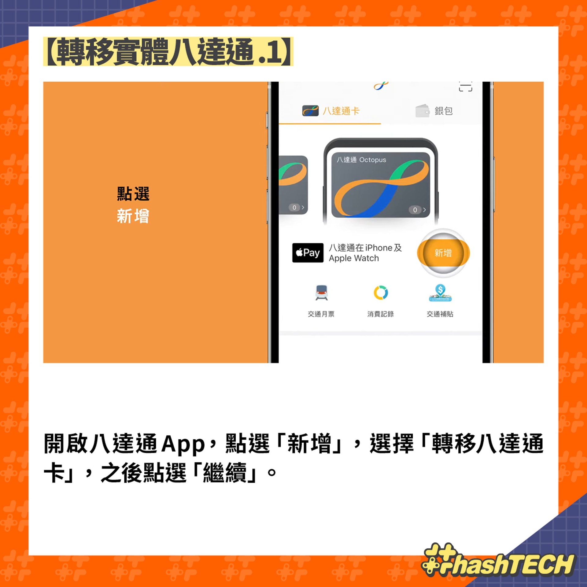 【八達通加入/轉移到iPhone、Apple Watch消費券優惠】(《香港01》美術部製圖)