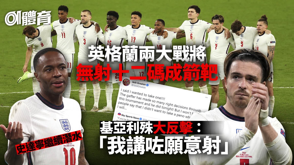 歐國盃決賽︱基亞利殊稱願為英格蘭射十二碼 摩連奴繼續狙擊梳爾 歐國盃決賽︱基亞利殊稱願為英格蘭射十二碼 摩連奴繼續狙擊梳爾