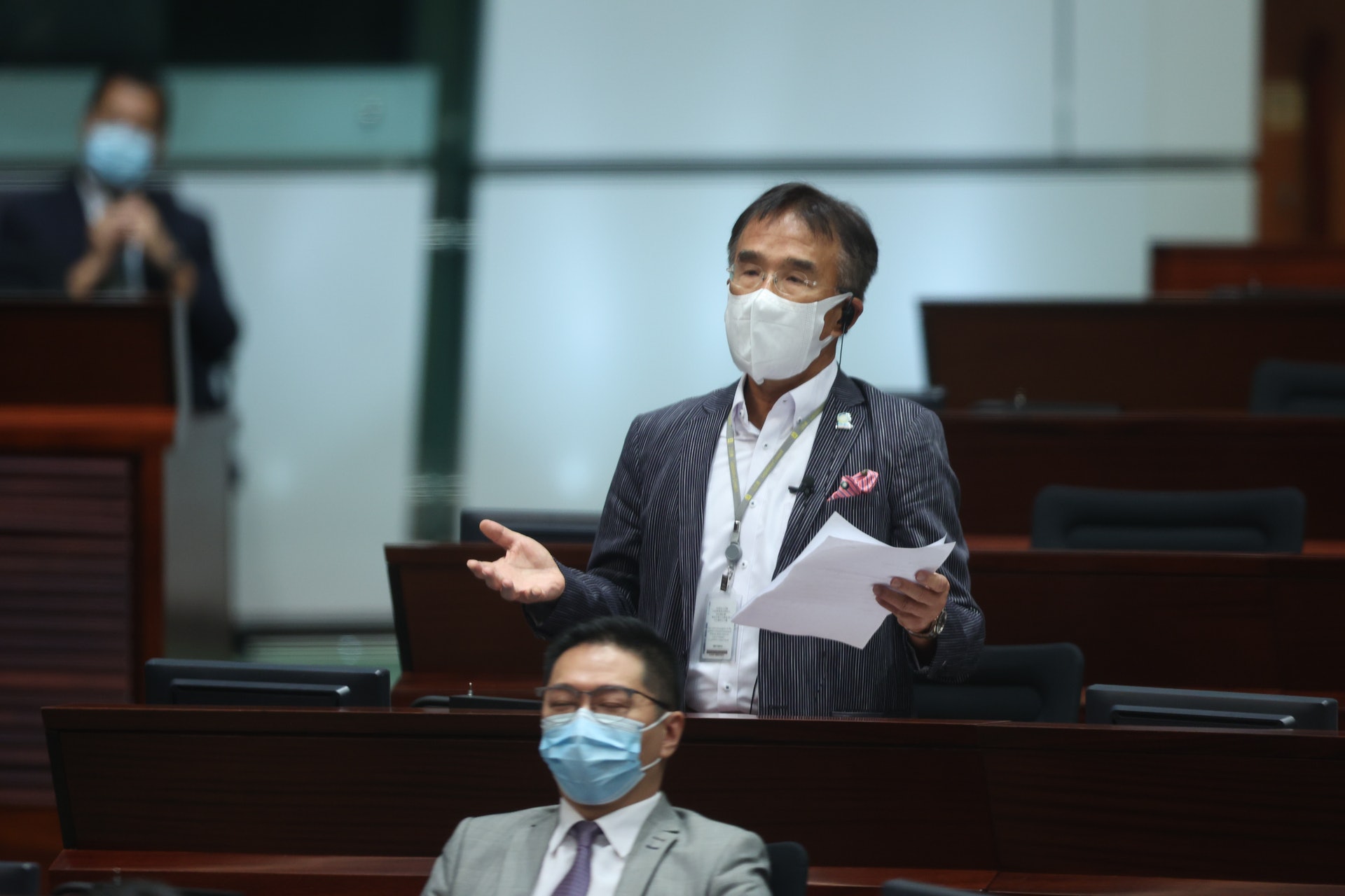 2021年7月15日,特首林鄭月娥出席行政長官答問會,接受議員質詢。(鄭子峰攝) 2021年7月15日,特首林鄭月娥出席行政長官答問會,接受議員質詢。(鄭子峰攝)