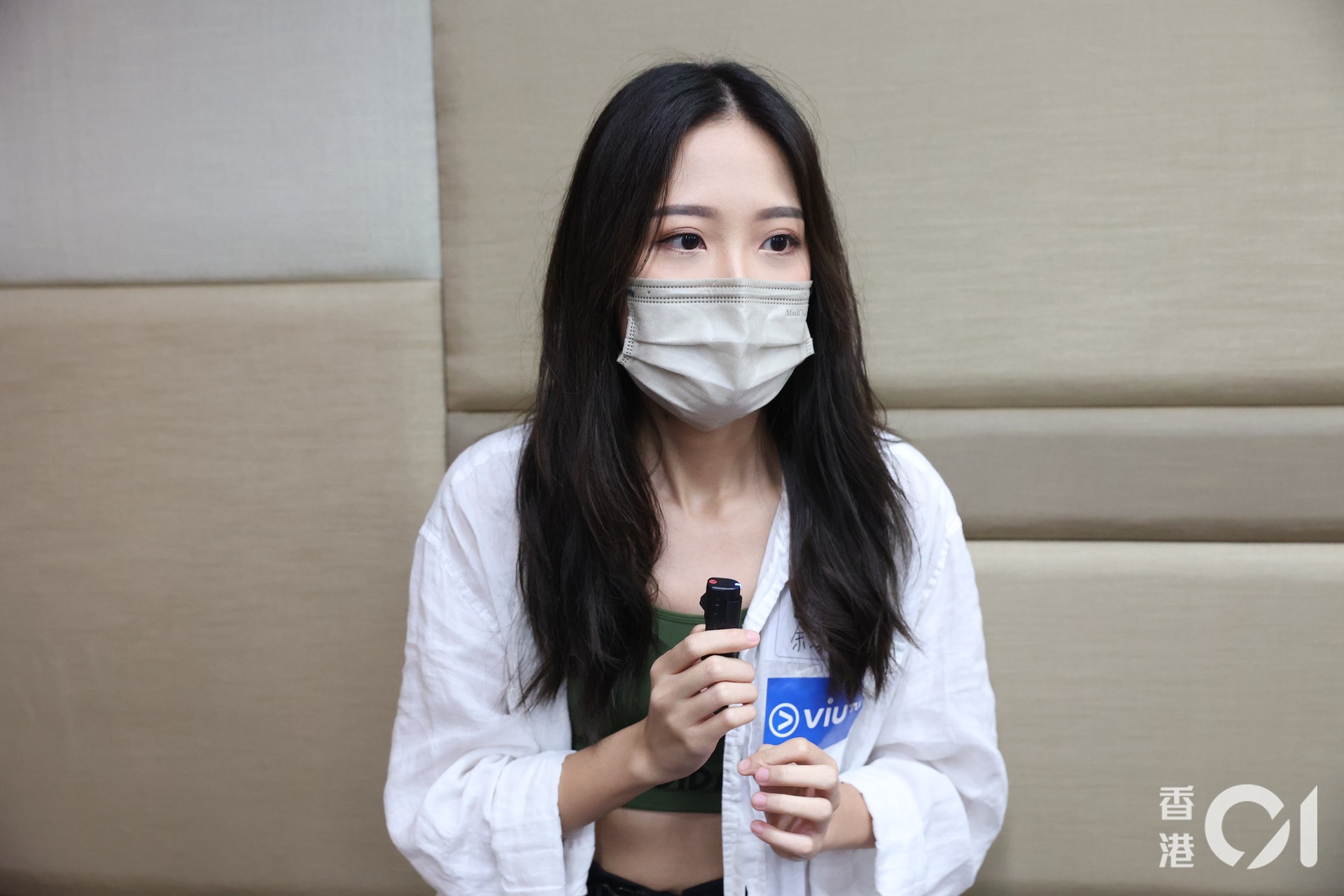 余潔滢接受訪問。(陳順禎攝) 余潔滢接受訪問。(陳順禎攝)
