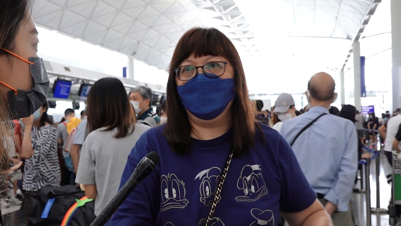 梁小姐較原訂計劃提早2個月離港。（洪業銘攝）