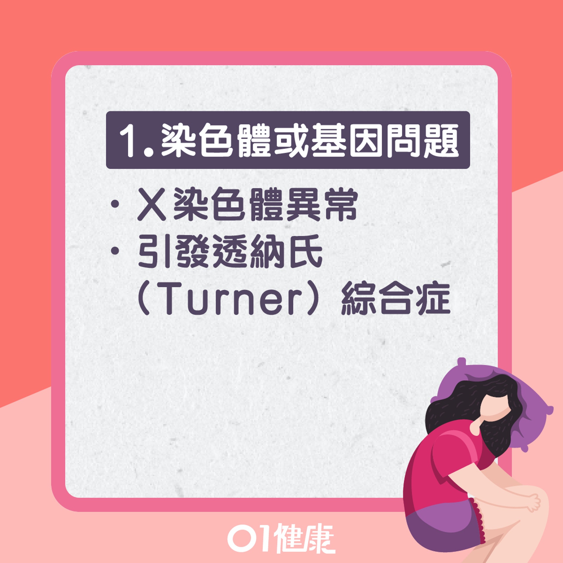 卵巢早衰症成因。(01製圖) 卵巢早衰症成因。(01製圖)