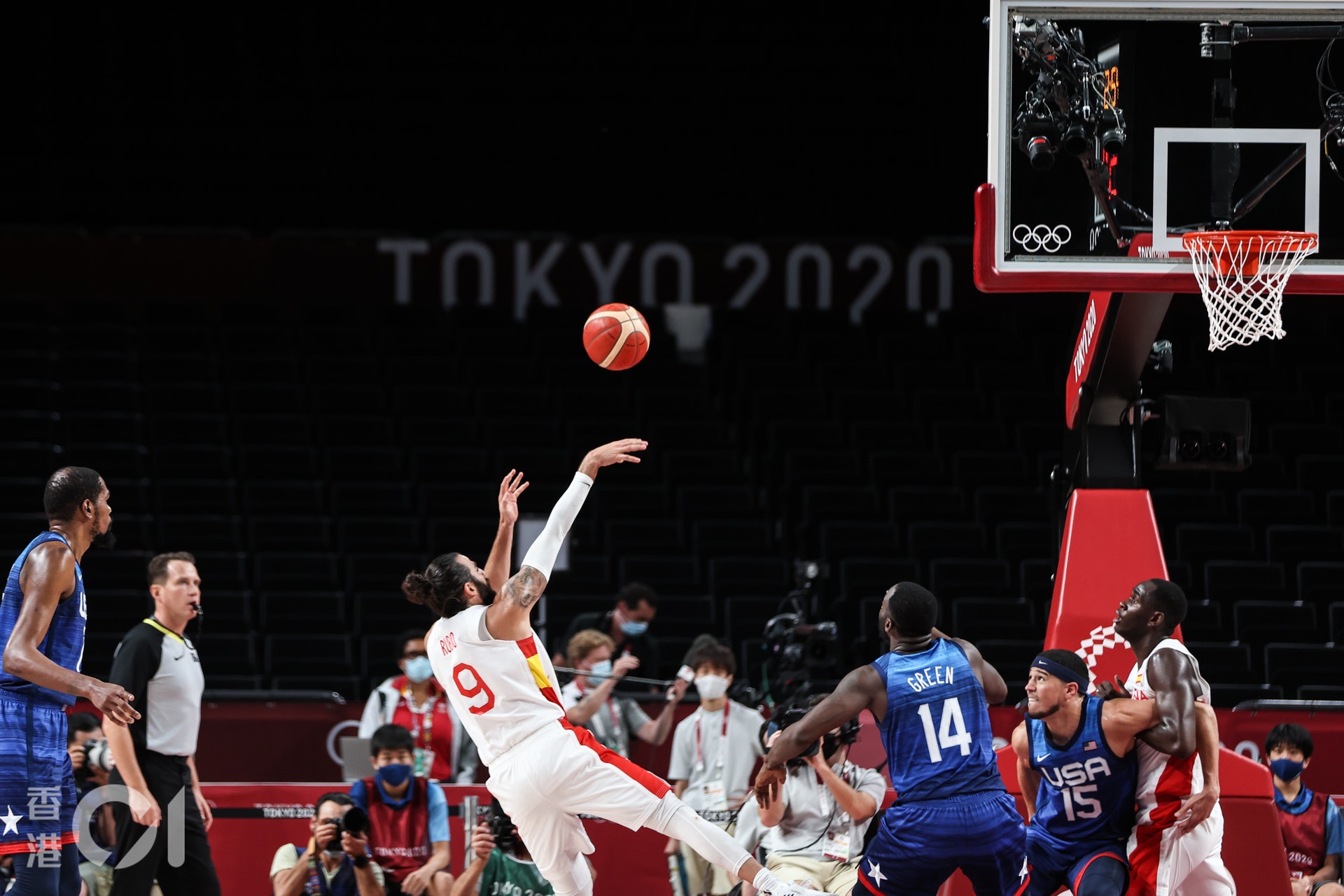 美國對西班牙。(高詩琦攝) 美國對西班牙。(高詩琦攝)