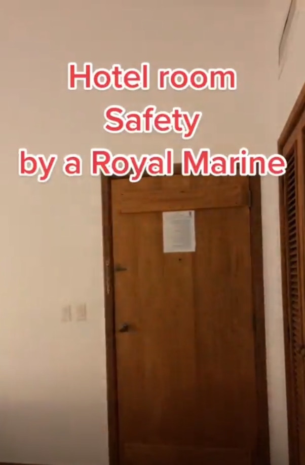 前海軍陸戰隊員分享簡單酒店防盜法（TikTok@dutchintheusa）