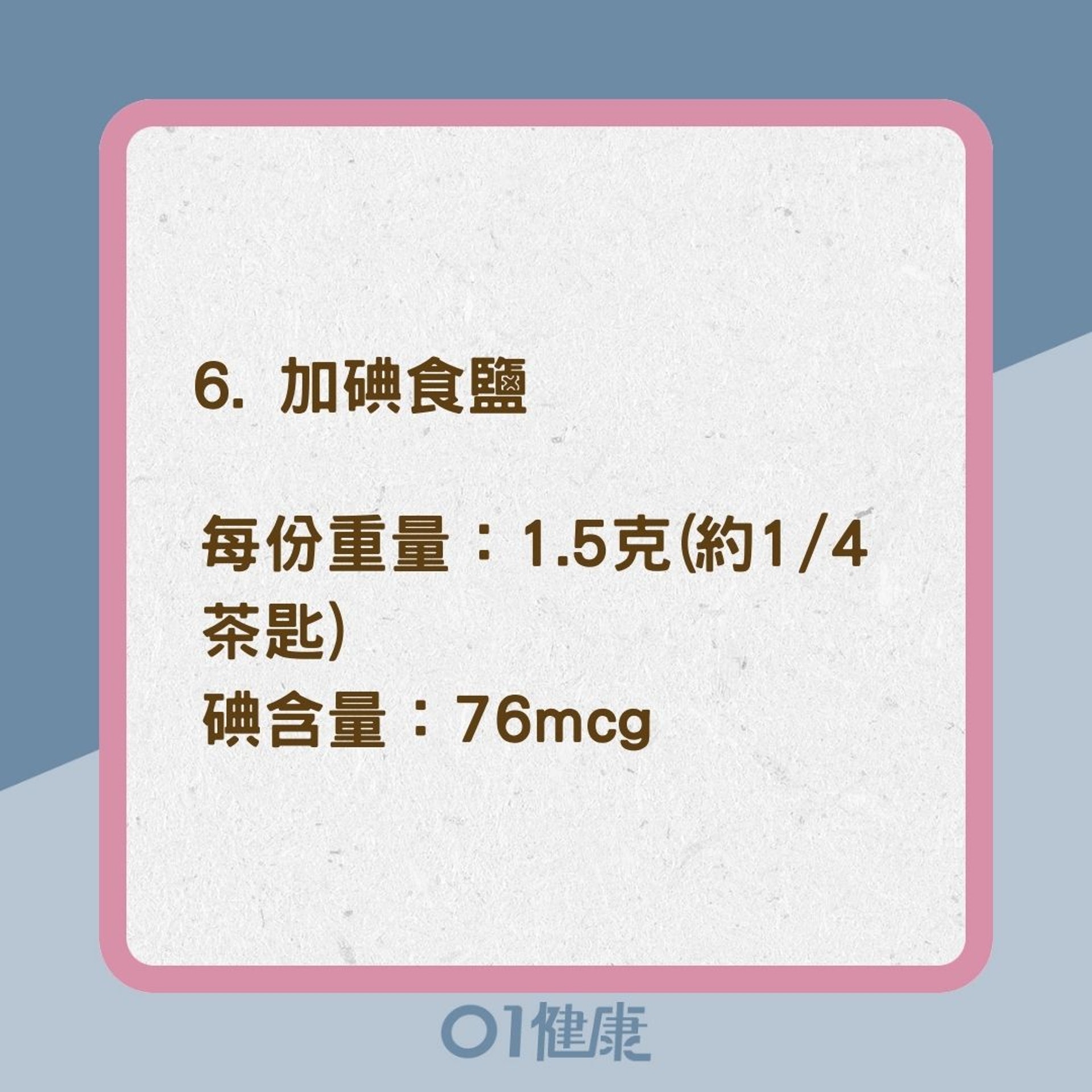食物碘含量排行榜(01製圖) 食物碘含量排行榜(01製圖)
