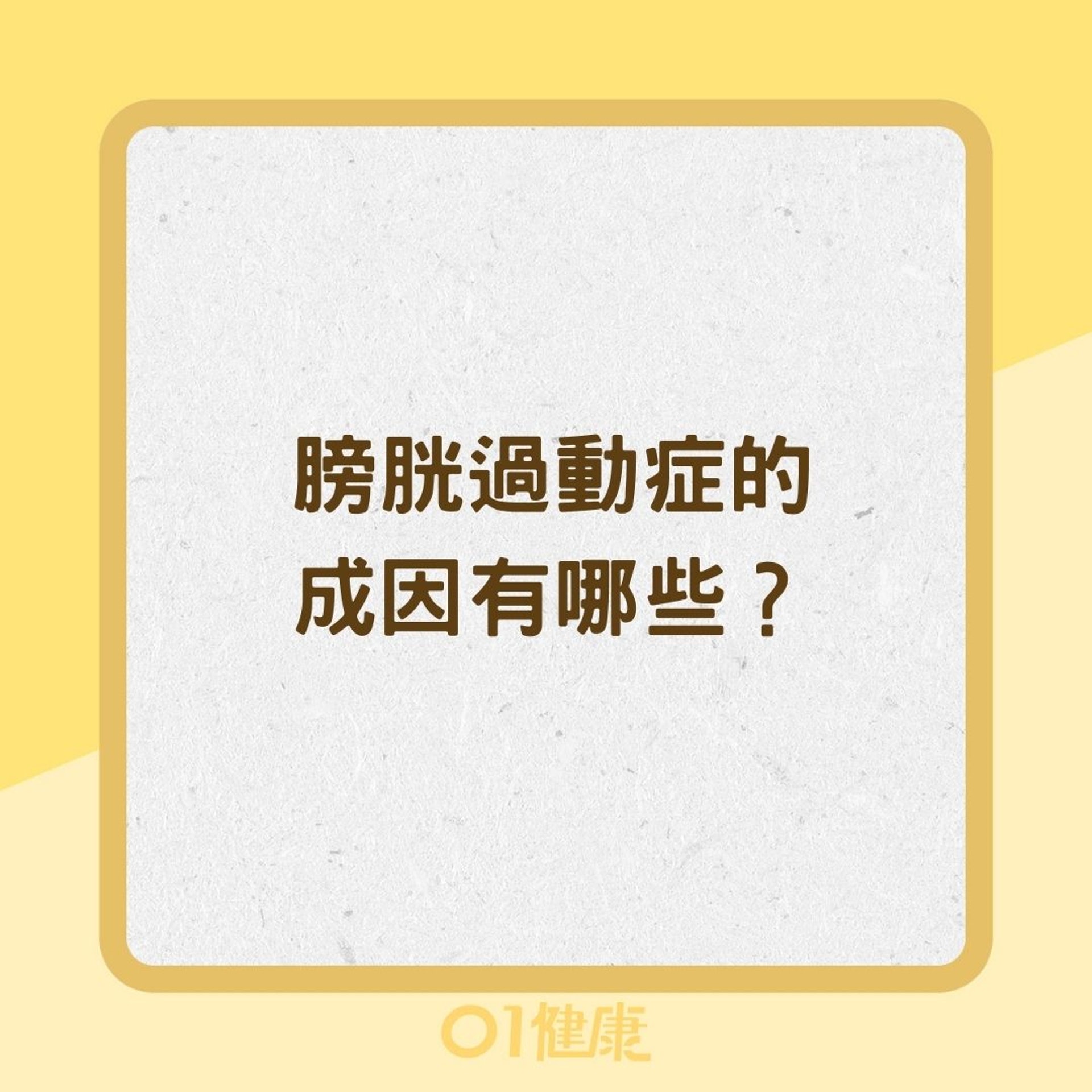 膀胱過動症的成因有哪些?(01製圖) 膀胱過動症的成因有哪些?(01製圖)