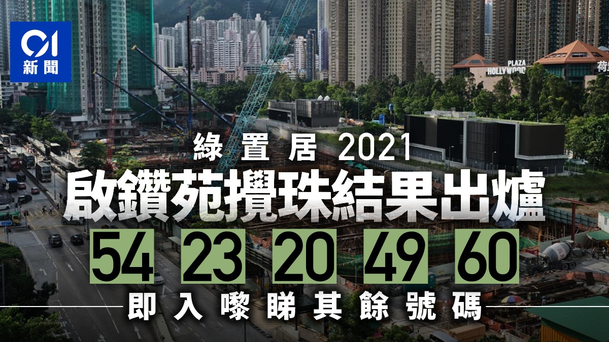 綠置居2021｜啟鑽苑攪珠結果出爐 即睇頭5個揀樓號碼｜香港01｜社會新聞