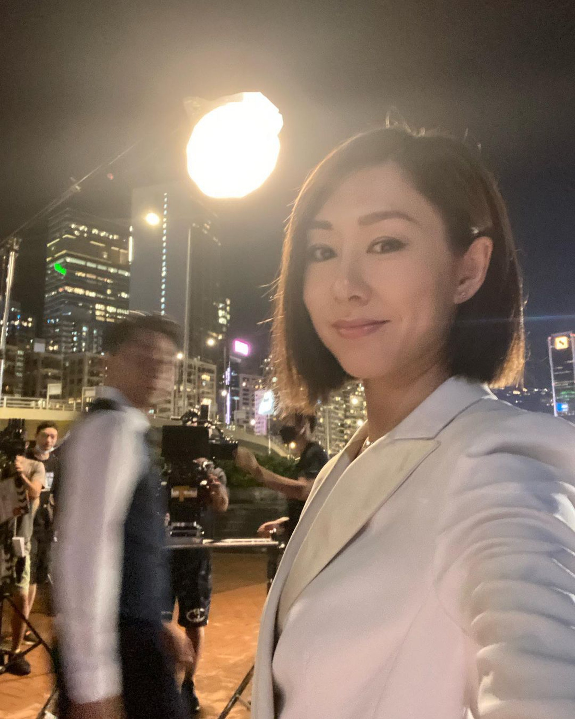 定欣拍攝緊《廉政狙擊》。(IG:nwuuu) 定欣拍攝緊《廉政狙擊》。(IG:nwuuu)
