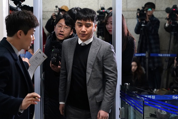 BIGBANG勝利早前上庭的情況（Gettyimages）