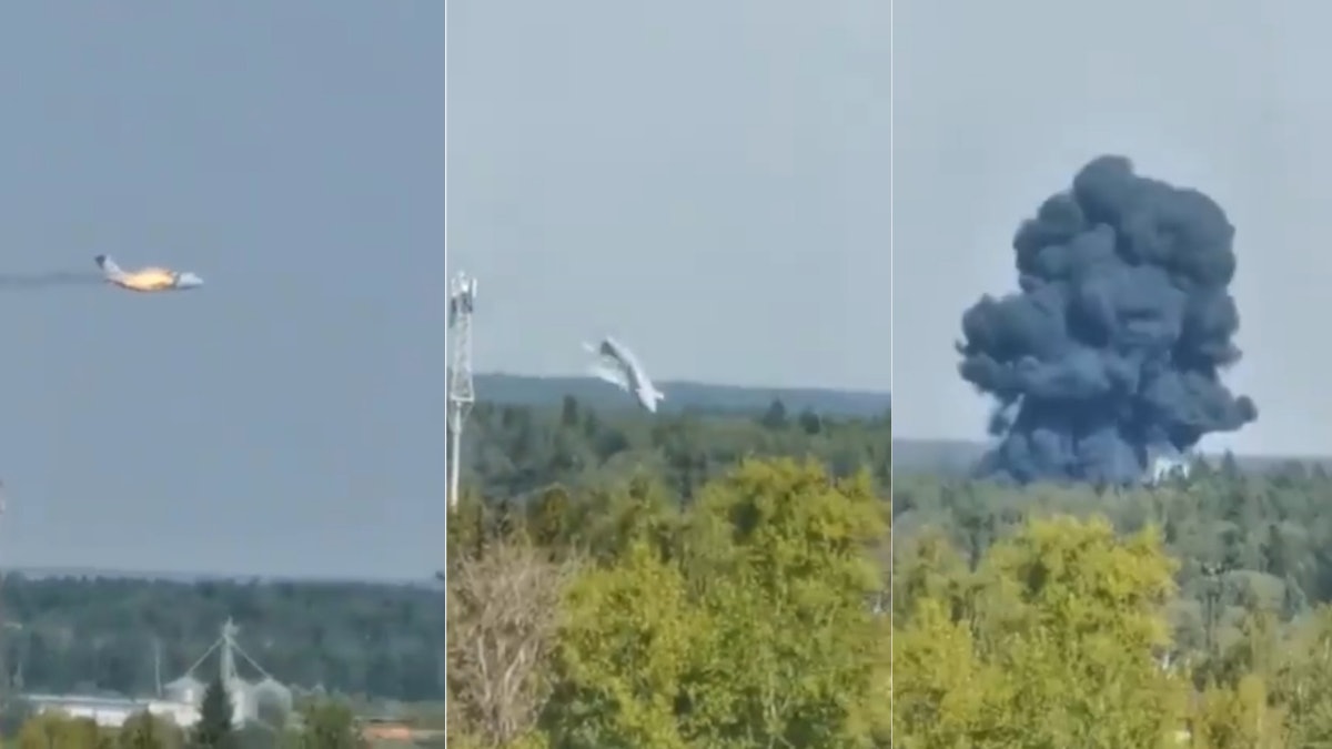 俄軍機恐怖失事影片曝光 着火「反肚」墜地爆炸 機組人員全罹難 俄軍機恐怖失事影片曝光 着火「反肚」墜地爆炸 機組人員全罹難