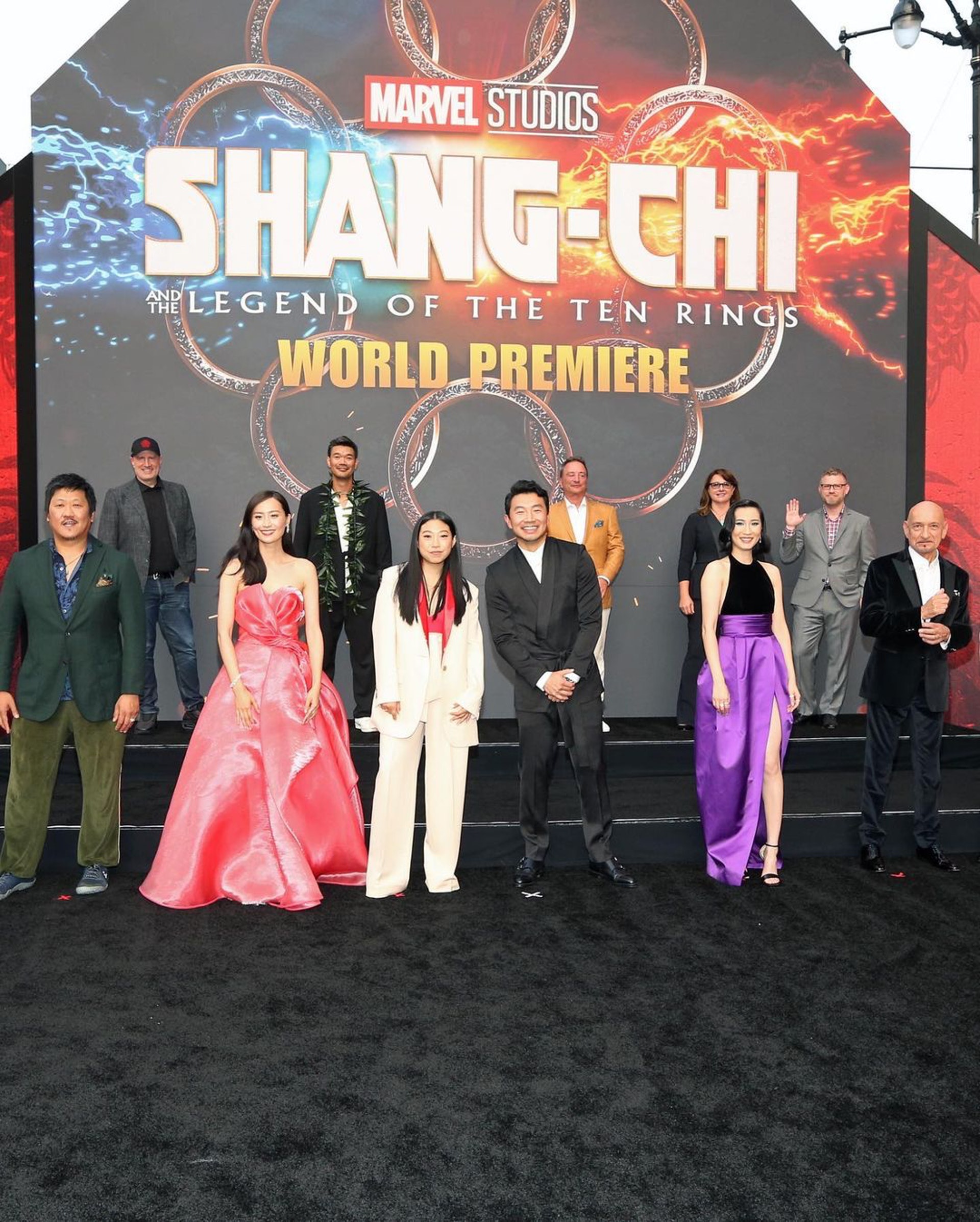 陳法拉以名牌桃紅連身裙出席《尚氣與十環幫傳奇》（Shang-Chi and the Legend of the Ten Rings）全球首映禮。（IG：@falachenfala）