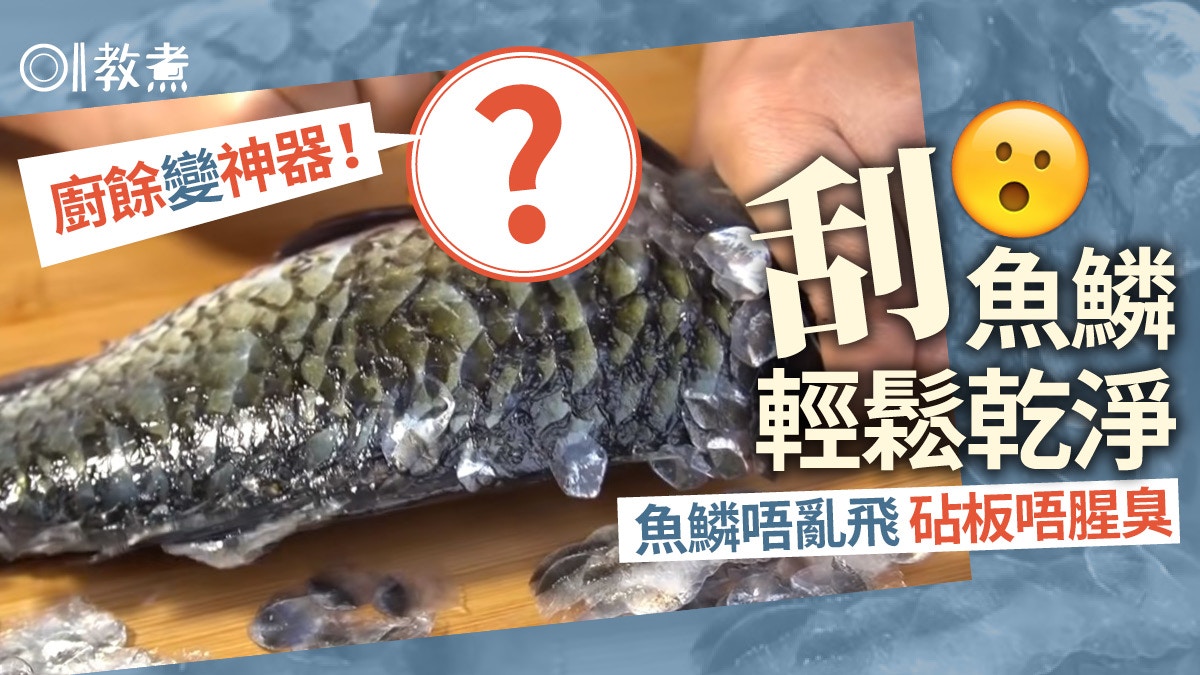 刮魚鱗貼士 唔用刀刮鱗更輕鬆 只需1樣食材1個膠袋安全乾淨慳力