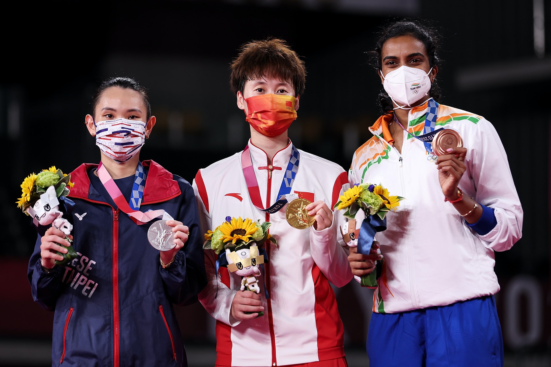印度羽毛球女單代表仙杜 Sindhu 在東京奧運比賽時的風采。(Gettyimages) 印度羽毛球女單代表仙杜 Sindhu 在東京奧運比賽時的風采。(Gettyimages)