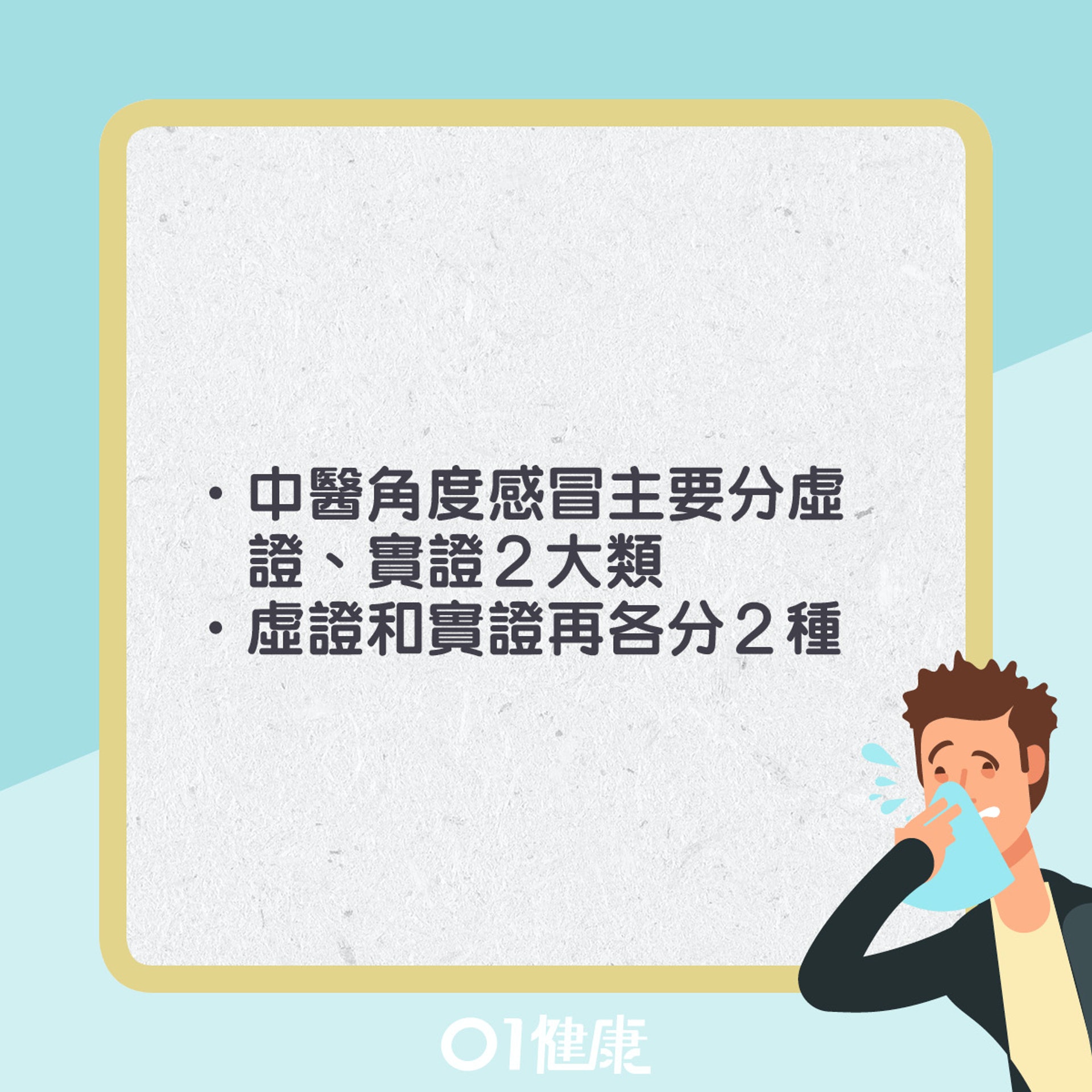 中醫四類感冒。(01製圖) 中醫四類感冒。(01製圖)