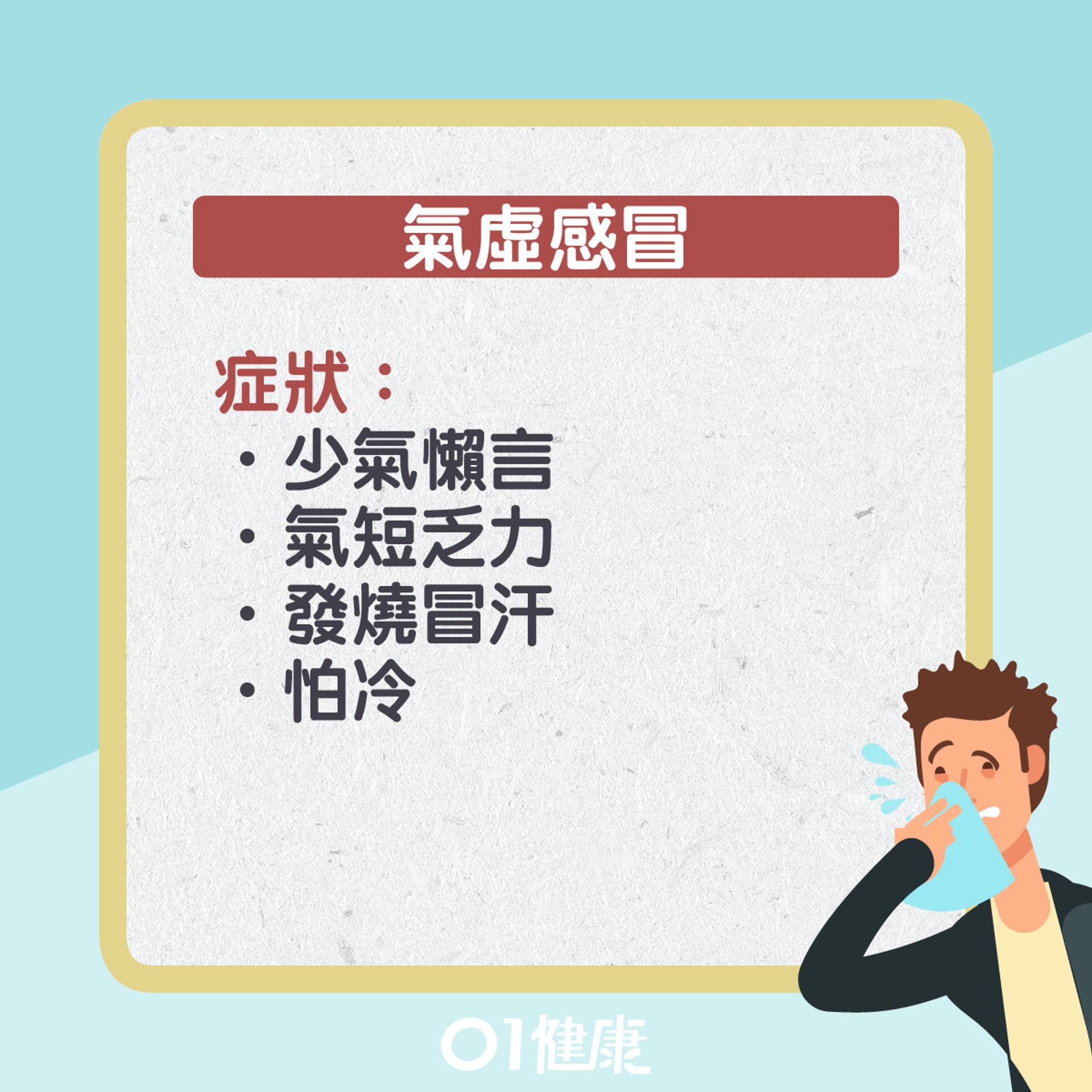 中醫四類感冒。(01製圖) 中醫四類感冒。(01製圖)