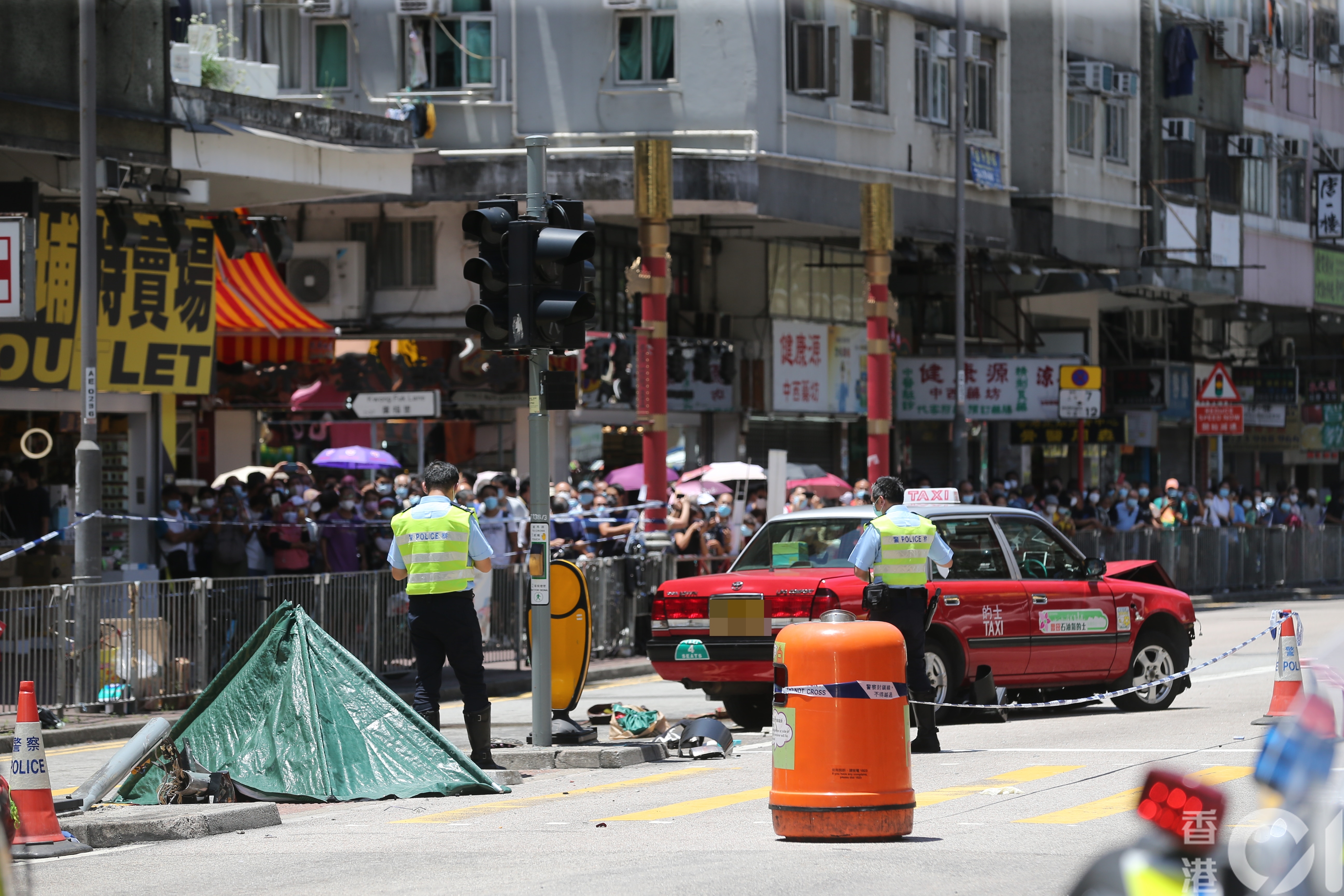 大埔廣福道車禍 的士司機被控危駕致他人死亡因發燒缺席聆訊