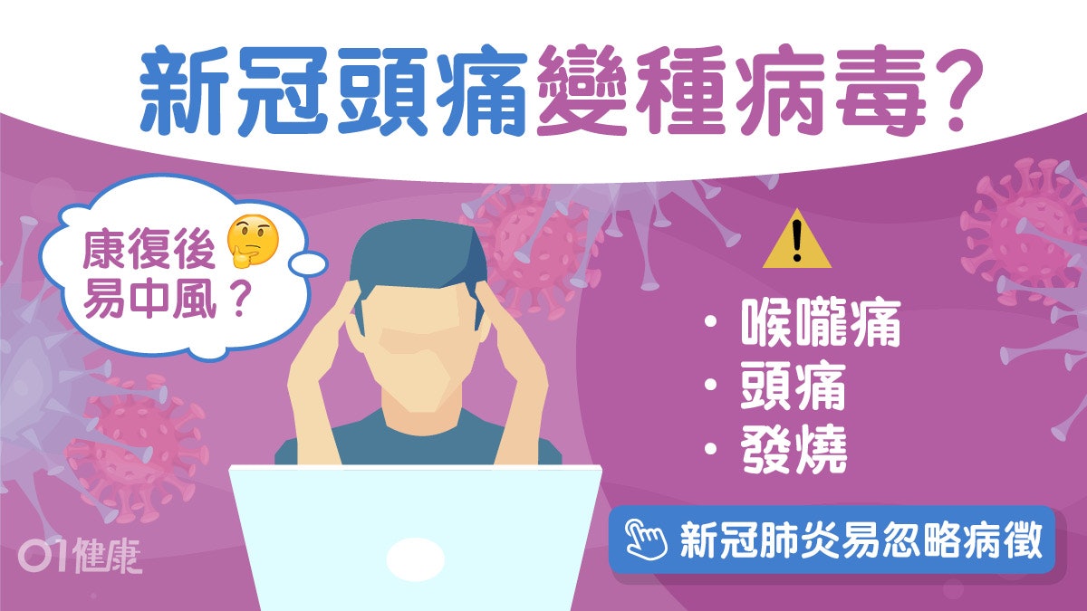 新冠肺炎丨Delta病毒攻擊腦部或致失憶中風!7症狀新冠頭痛會點痛 新冠肺炎丨Delta病毒攻擊腦部或致失憶中風!7症狀新冠頭痛會點痛