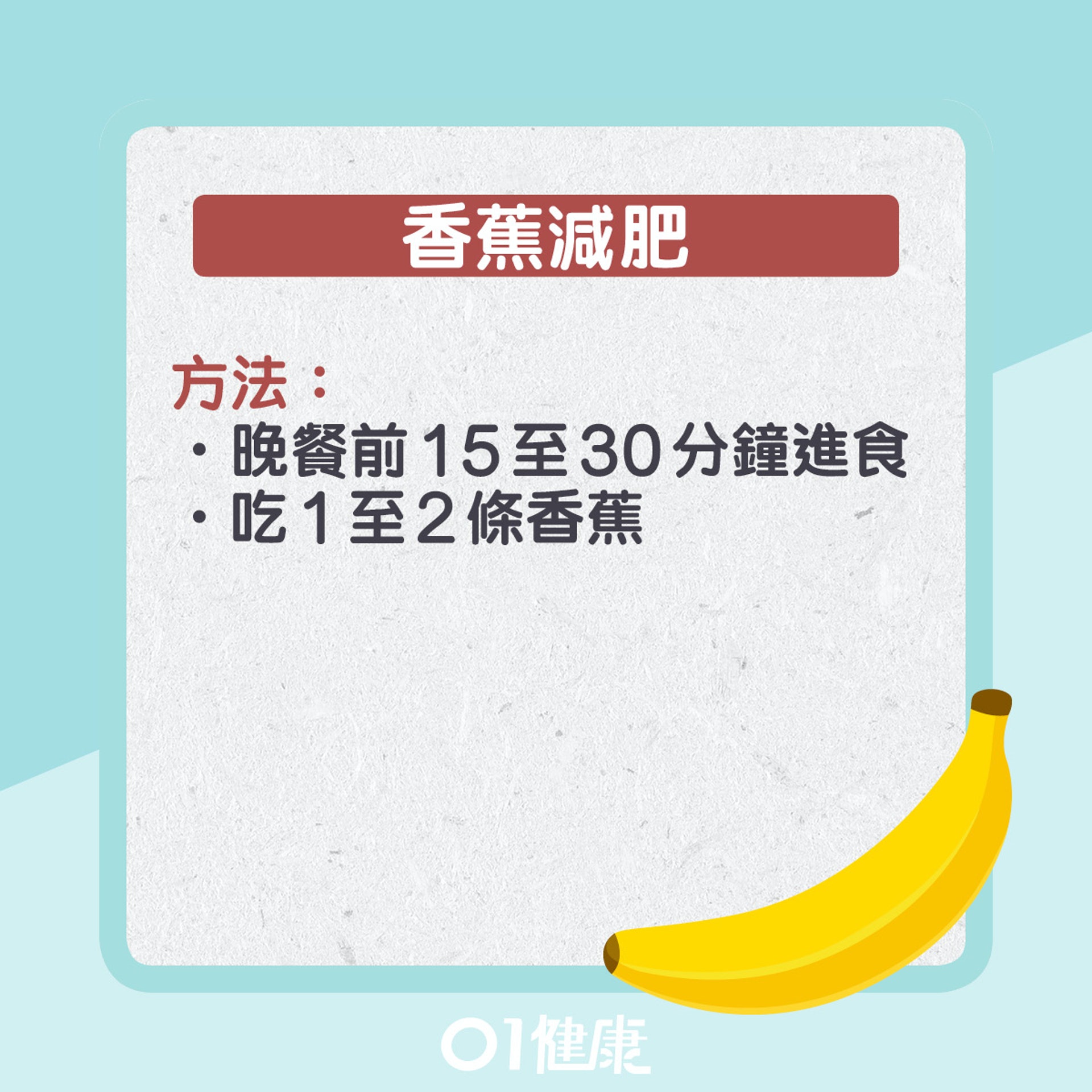 香蕉減肥法是甚麼?(01製圖) 香蕉減肥法是甚麼?(01製圖)
