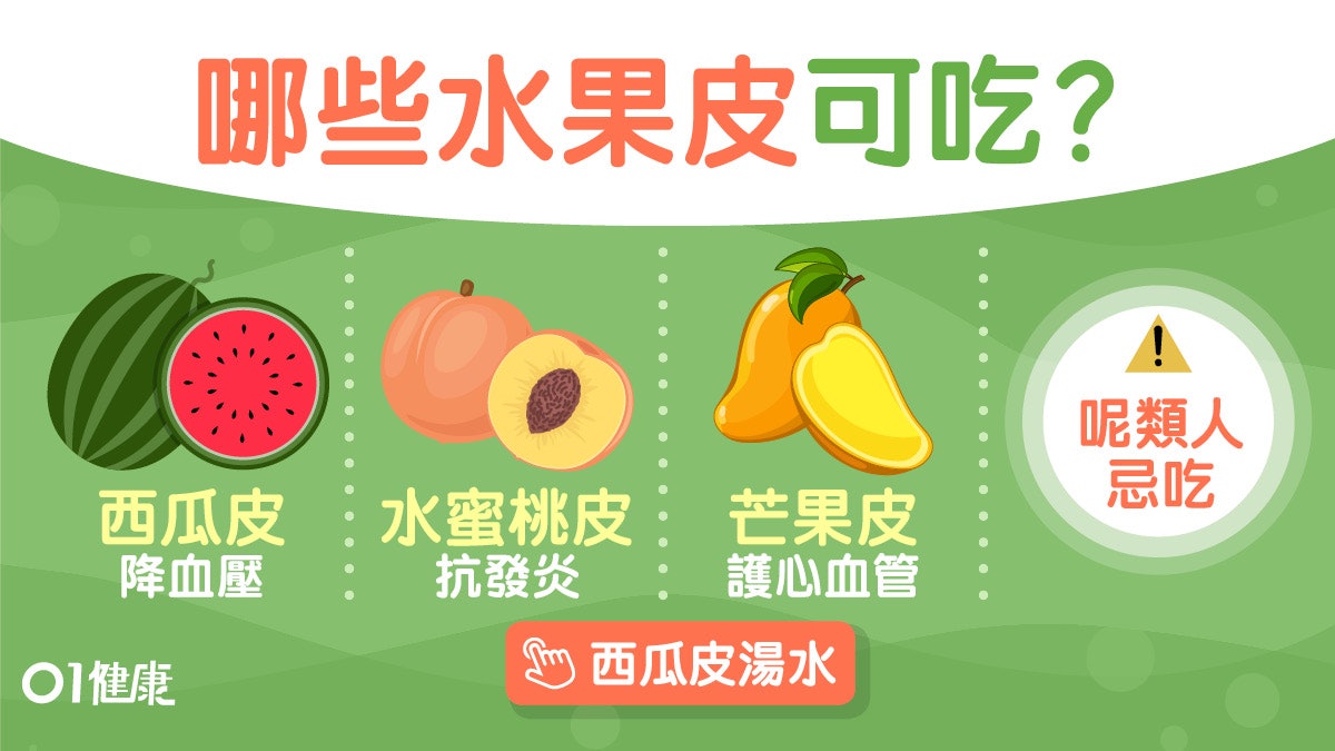 水果營養|西瓜皮降血壓芒果皮護血管!4種果皮好處有1種防白內障 水果營養|西瓜皮降血壓芒果皮護血管!4種果皮好處有1種防白內障