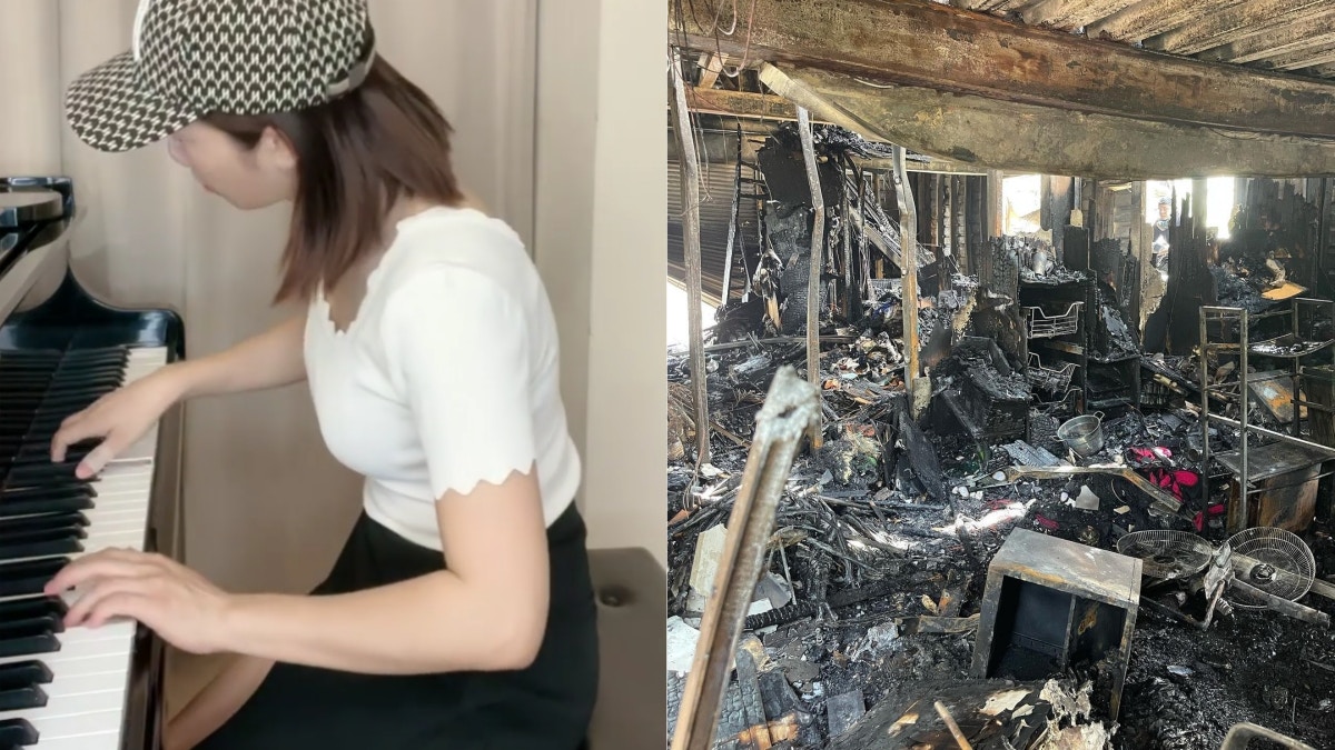 台灣陽光鋼琴女網紅屋企燒成灰　拍片揭恐怖災場　鏡頭前罕見崩潰