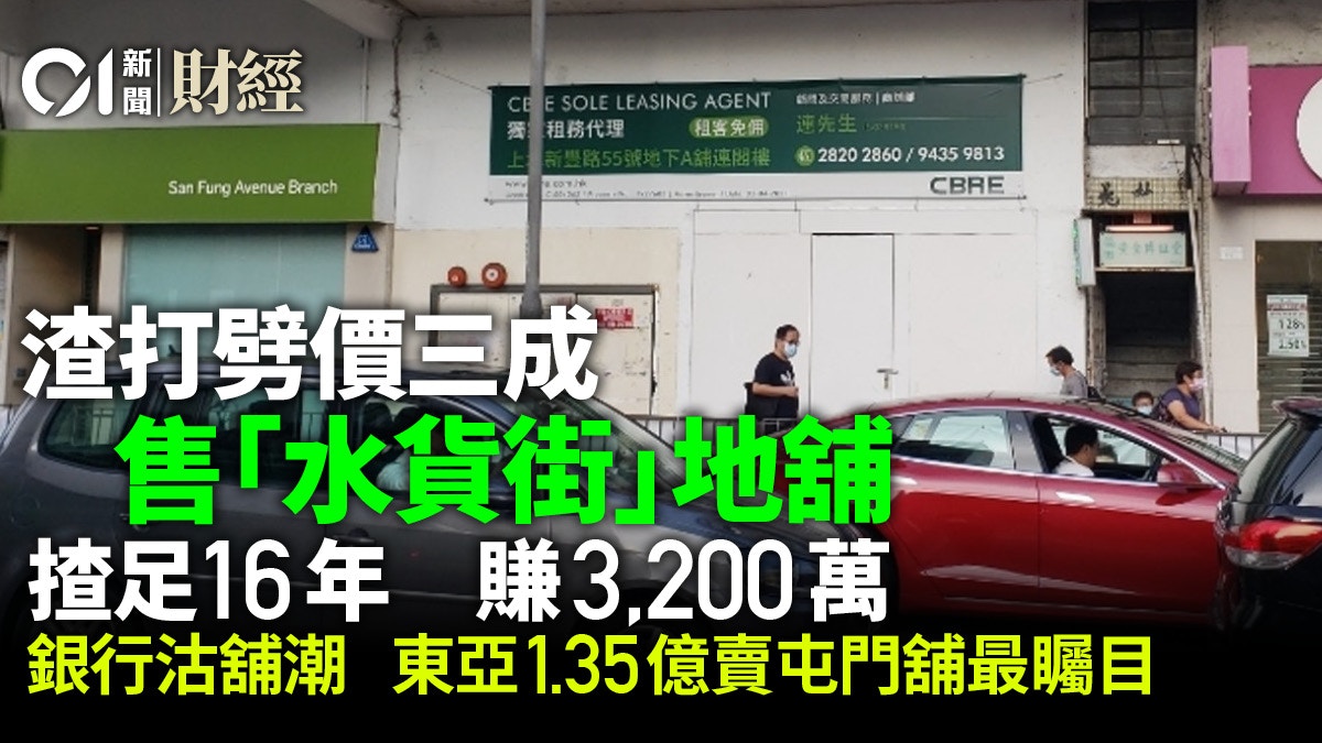 渣打銀行劈價三成沽上水「水貨街」地舖仍勁賺3200萬