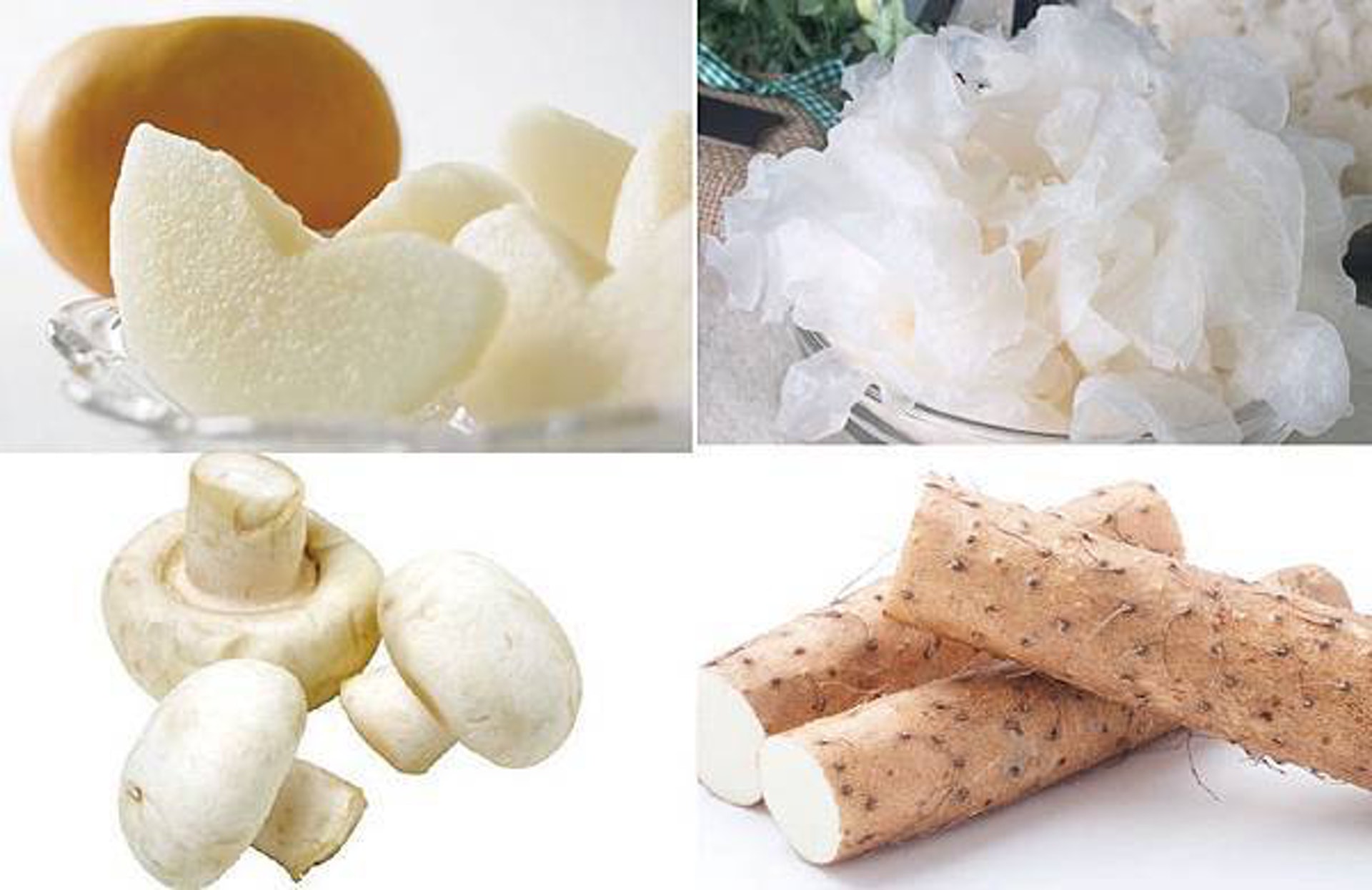 「白色入肺」，因此秋季應多吃白色食物，例如雪梨、雪耳、白磨菇、山藥等，有助補肺潤燥、滋陰益氣。（圖片：joyhui91）