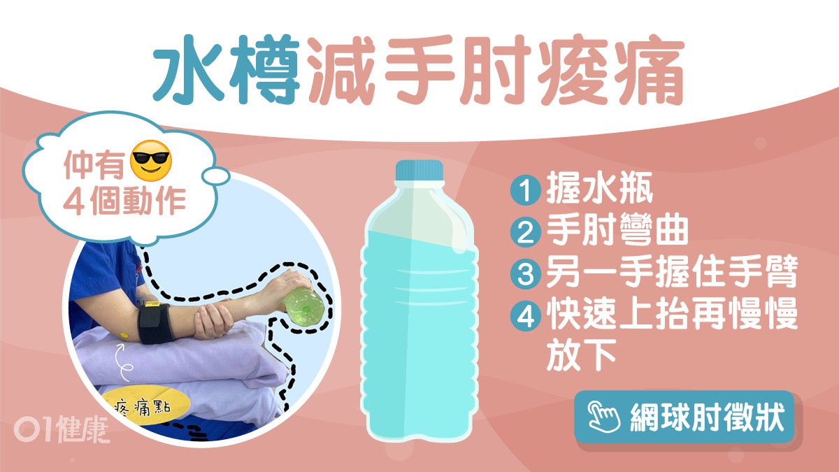 網球肘|手臂一動就痛或手肘肌腱炎 5式減痛強肌1招比擰毛巾更好 網球肘|手臂一動就痛或手肘肌腱炎 5式減痛強肌1招比擰毛巾更好
