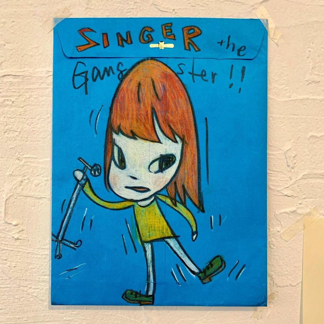 奈良美智是日籍知名藝術家，其最著名的作品是兒童頭像角色。（IG@michinara3）