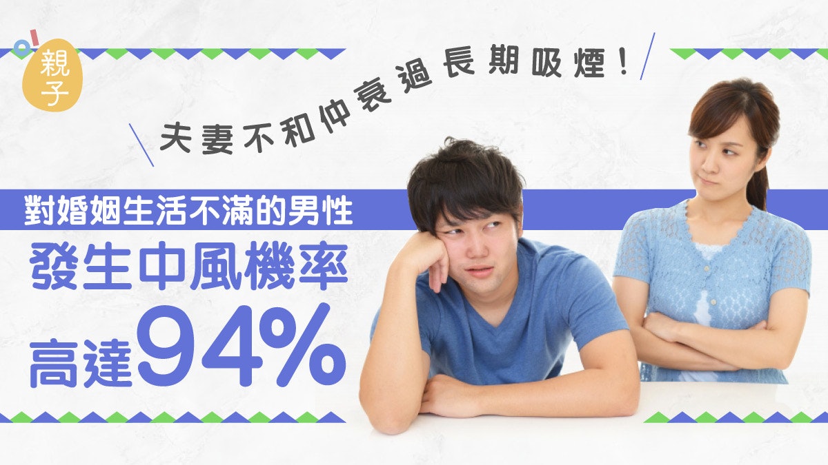 婚姻|夫妻不和或真的命都短幾年? 死亡風險原來比長期吸煙更大 婚姻|夫妻不和或真的命都短幾年? 死亡風險原來比長期吸煙更大