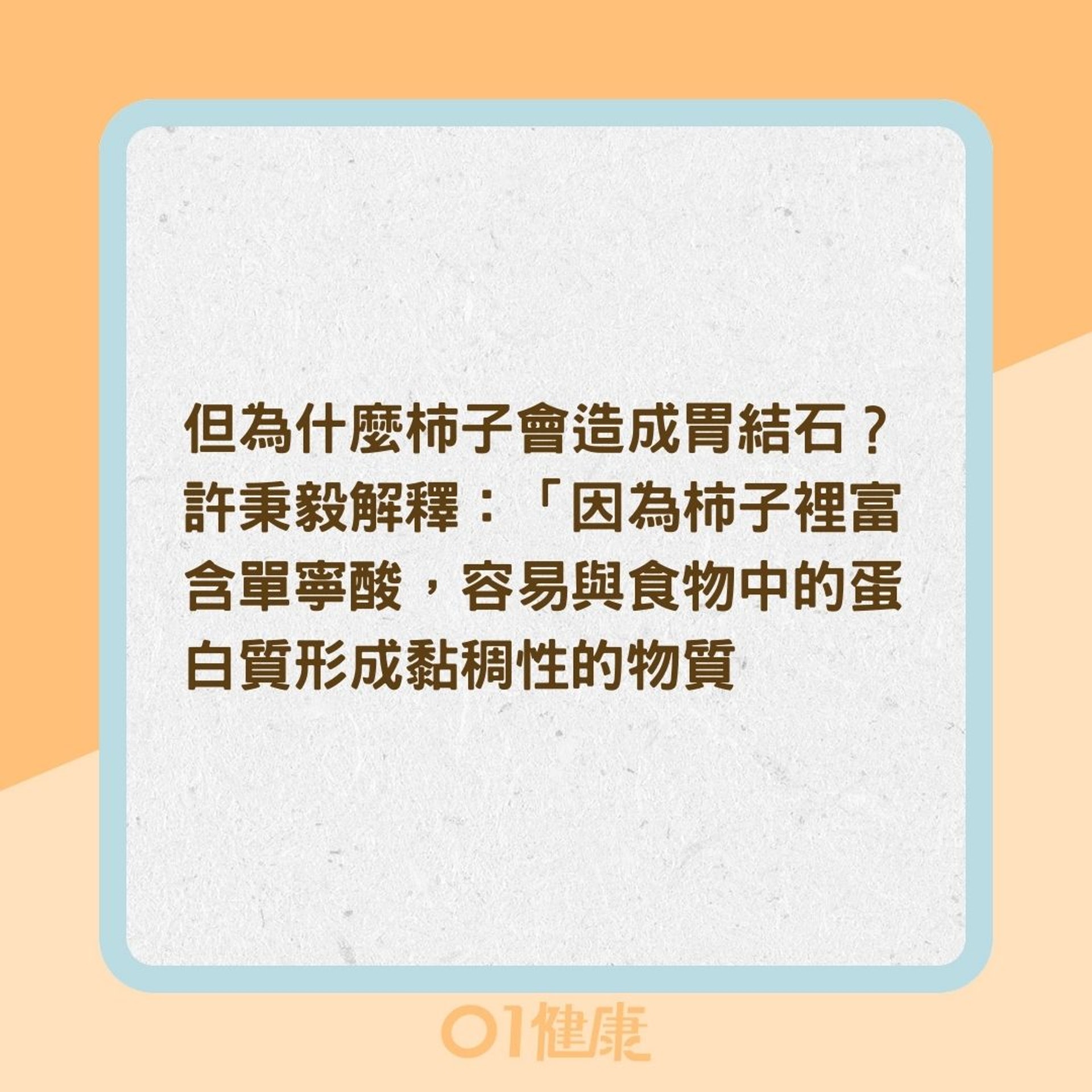 柿子纖維不易分離容易造成胃結石?(01製圖) 柿子纖維不易分離容易造成胃結石?(01製圖)