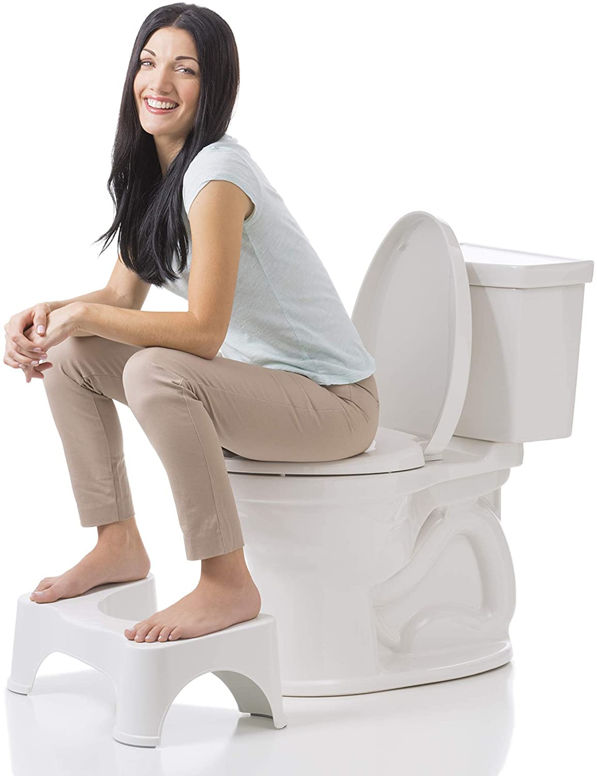 坊間有多種專為上廁所用的小凳產品（amazon.com）