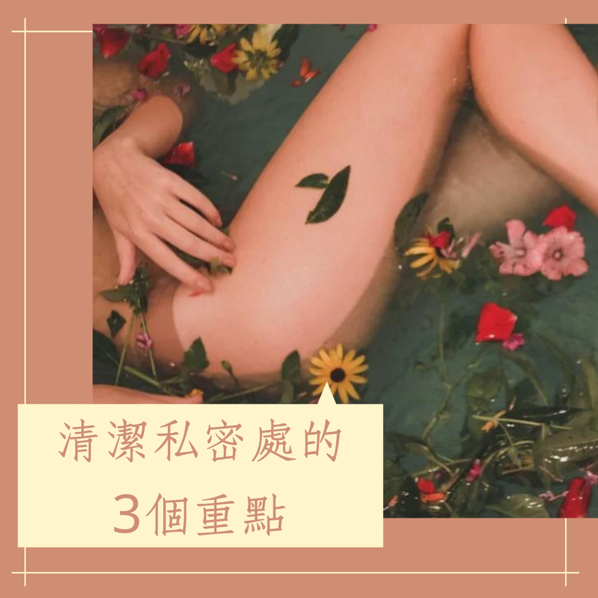 清潔私密處的3個重點及5個產品推介（Photo by Hanna Postova on Unsplash；01製圖）