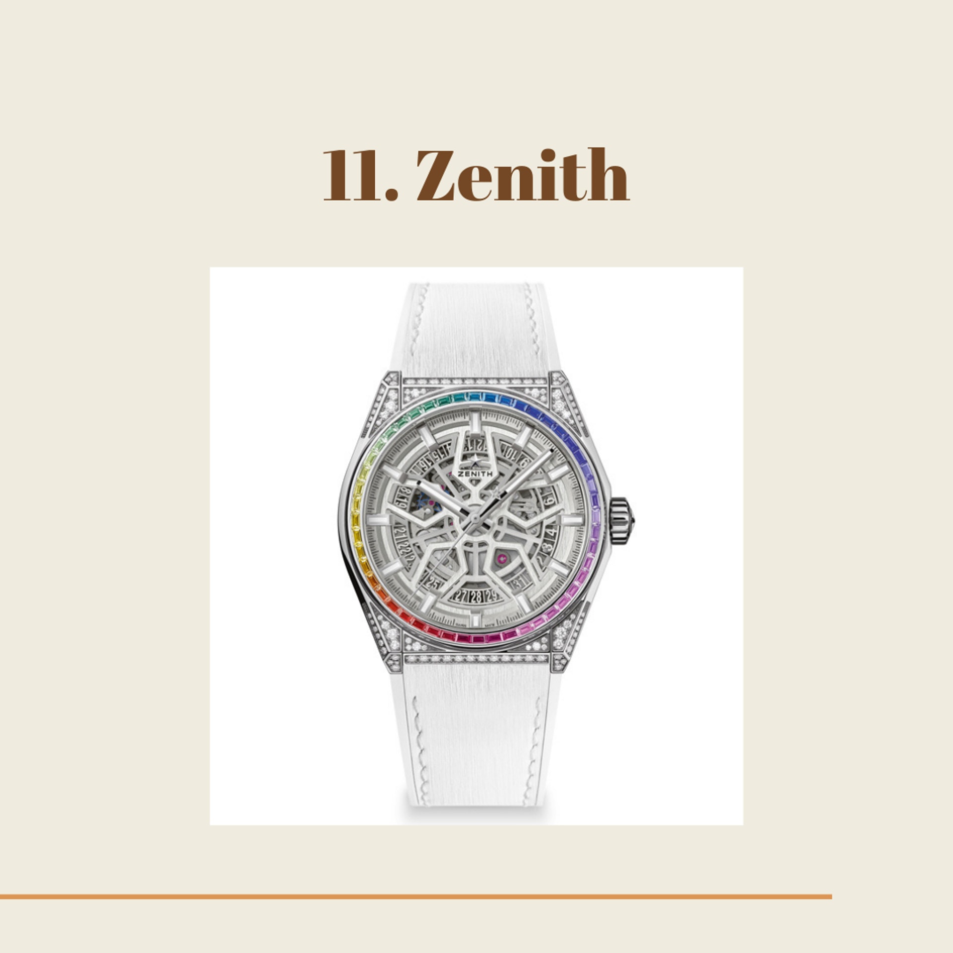 彩虹錶Top 11款式推薦(Zenith;01製圖) 彩虹錶Top 11款式推薦(Zenith;01製圖)
